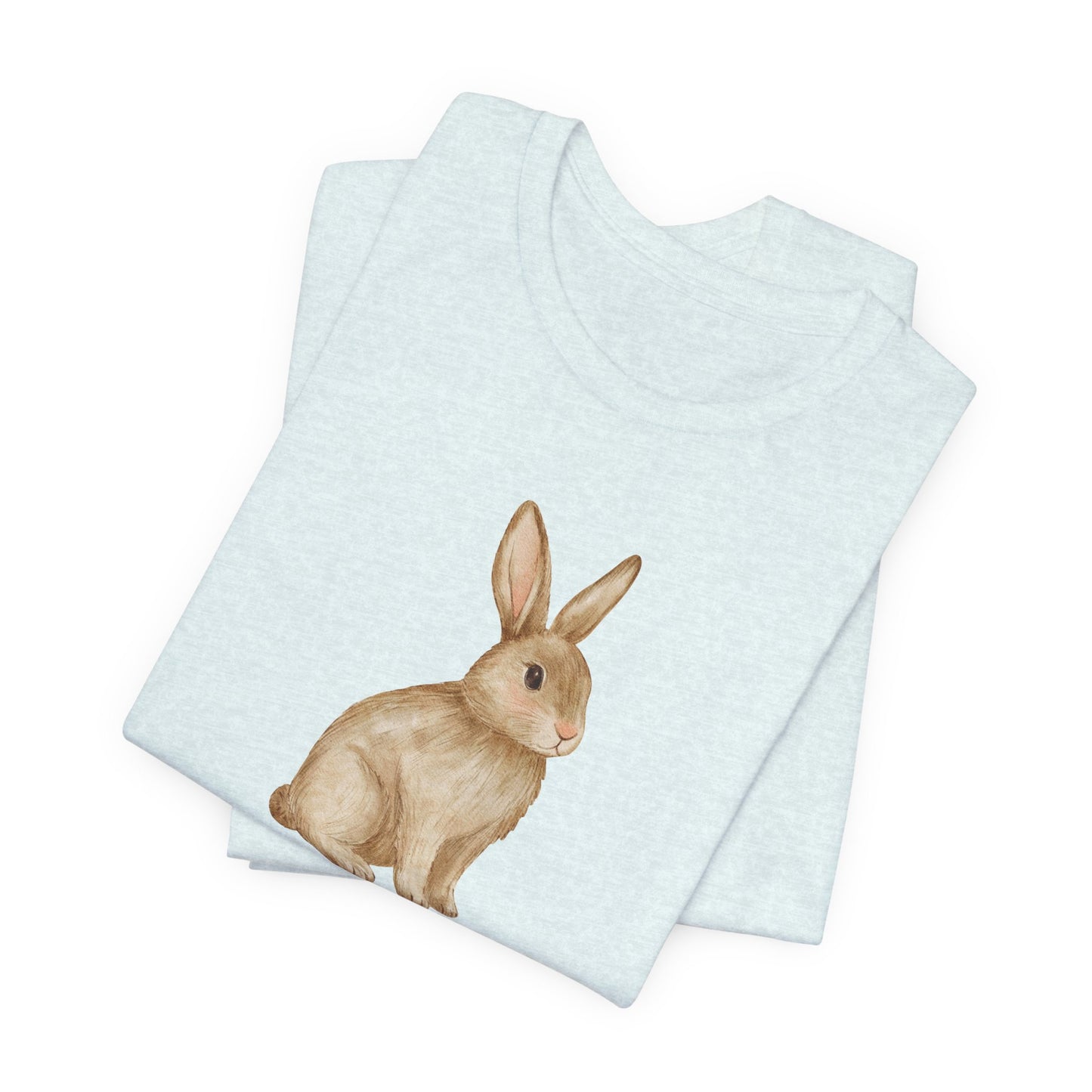 Hello Spring Bunny T-Shirt — Cute Watercolor Rabbit Spring Tee