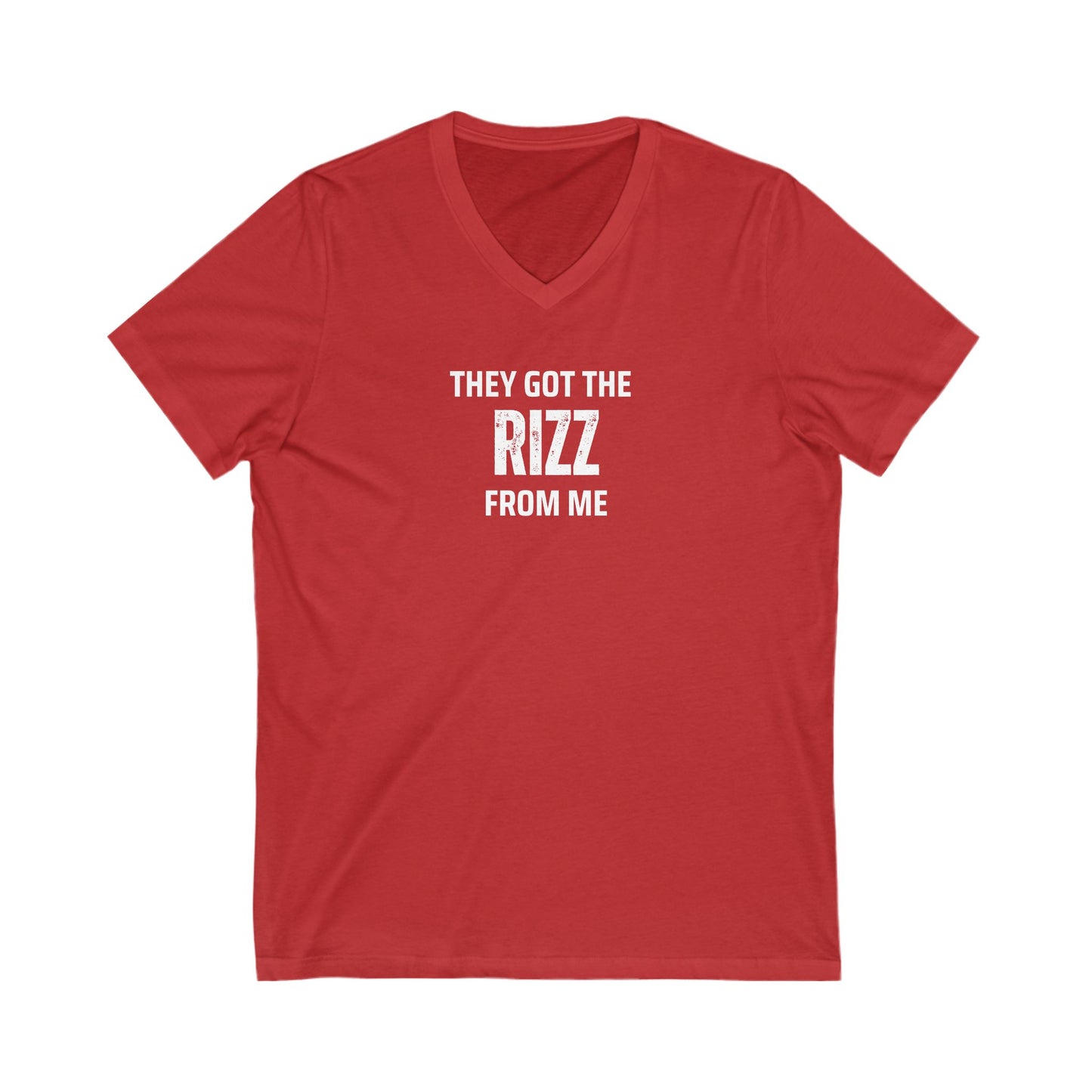 They got the Rizz from me- Unisex V-Neck Adult T-Shirt, Gift for Friends, Birthday, Joke Tee