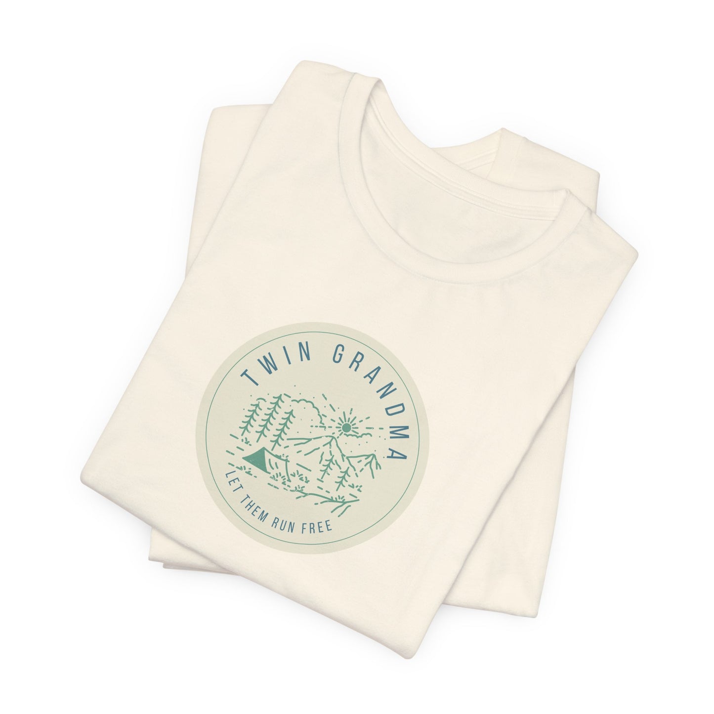 Twin Grandma-Let them run free-Vintage Camp Logo Shirt