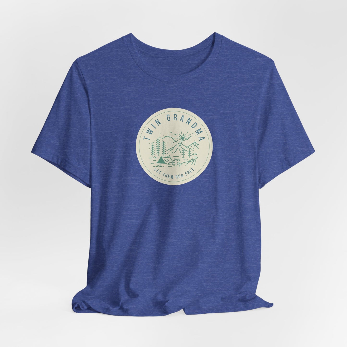 Twin Grandma-Let them run free-Vintage Camp Logo Shirt