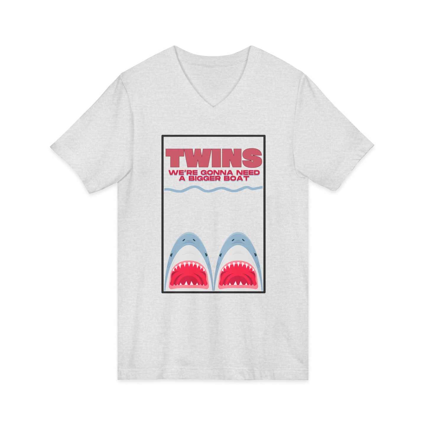 Twin Dad - Movie Lover Cotton Tee- Shark Theme