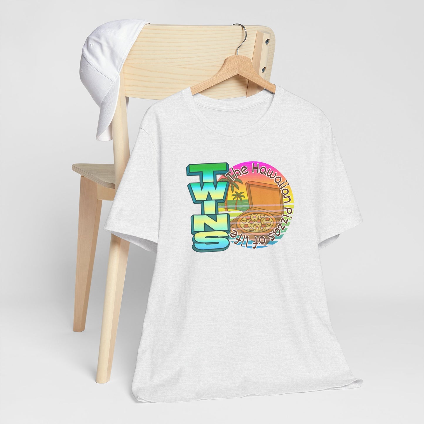 Hawaiian Pizza- Twin Dad Beach T-Shirt — Vintage 90's Style Tee