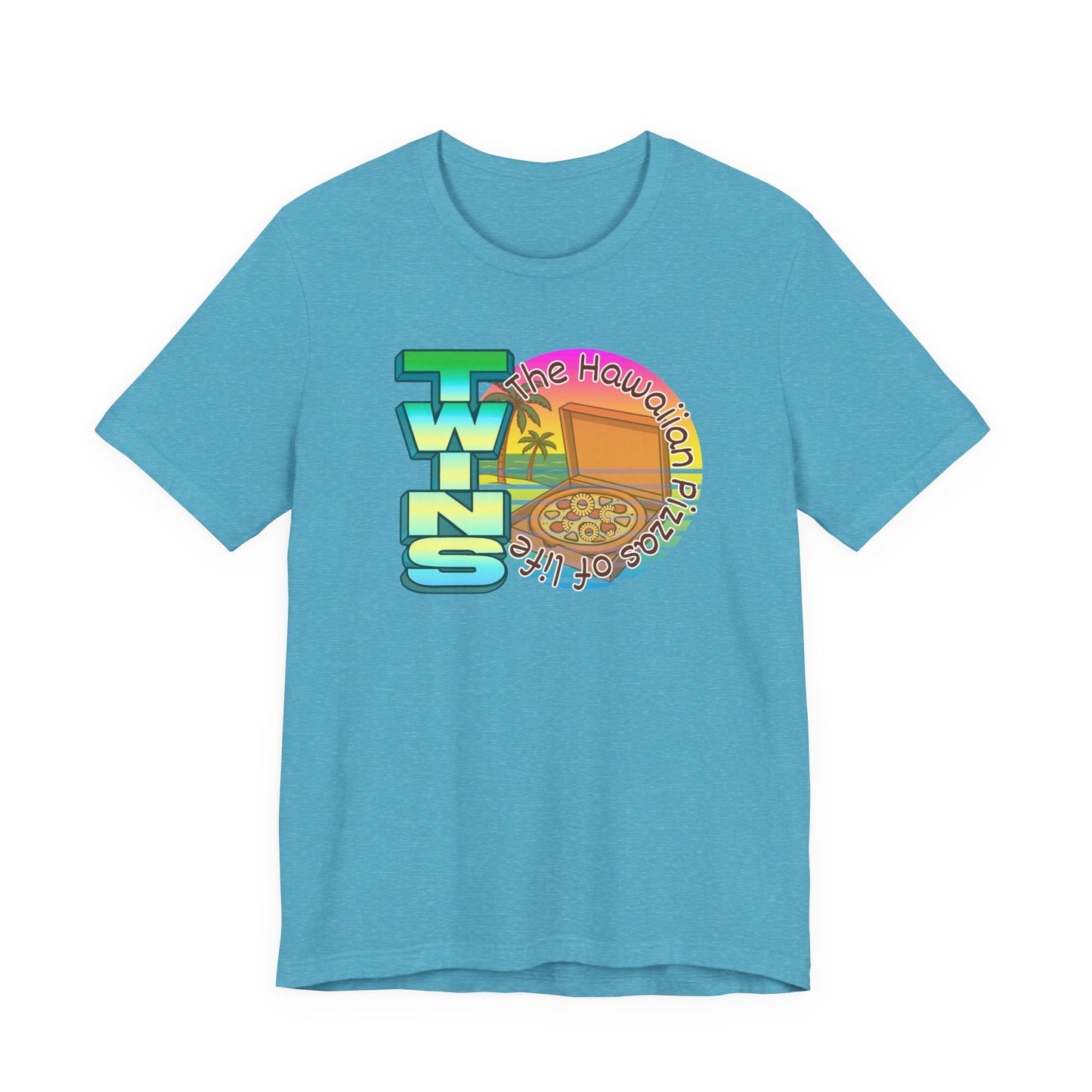 Hawaiian Pizza- Twin Dad Beach T-Shirt — Vintage 90's Style Tee