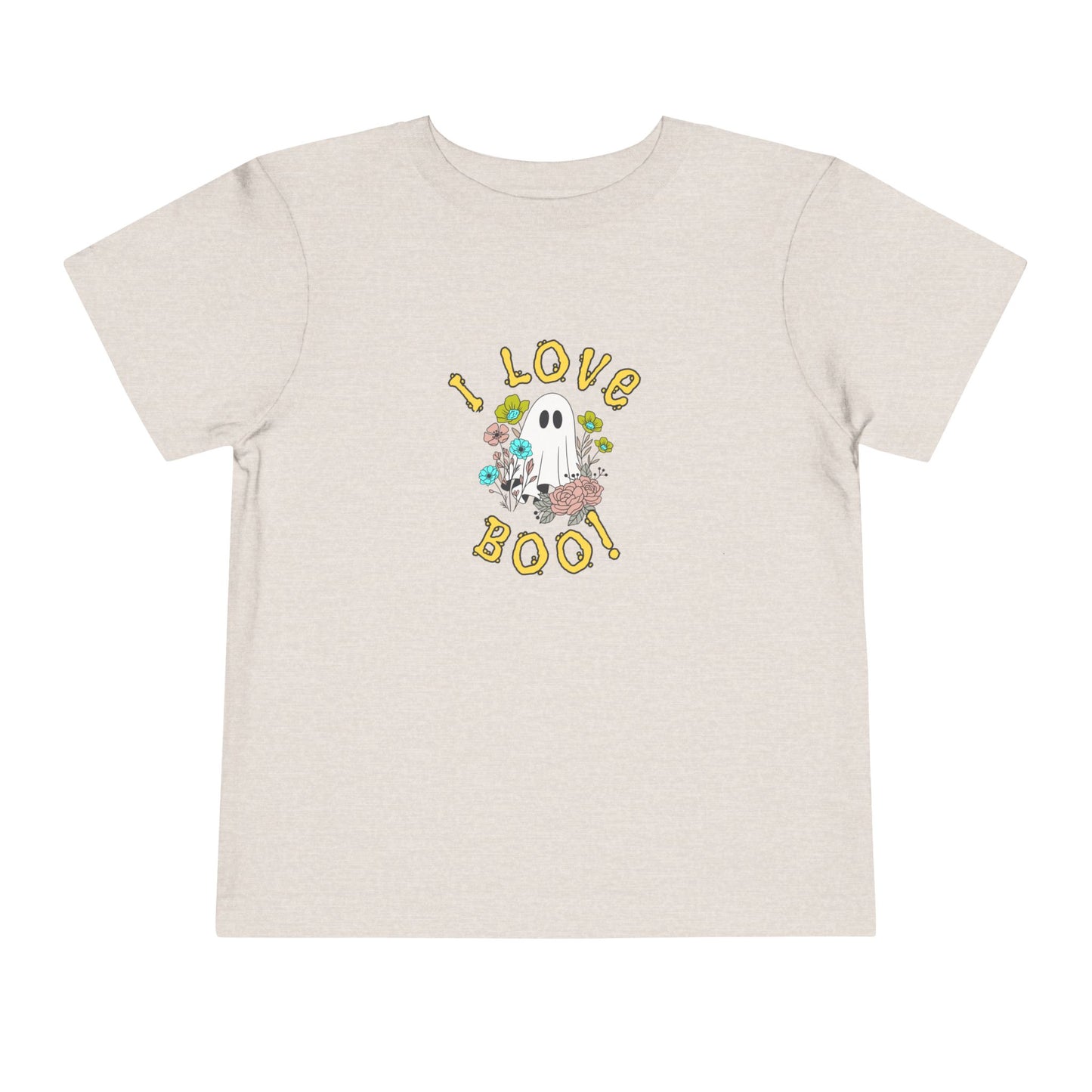 Adorable Toddler Halloween T-shirt - I Love Boo! Cute Ghost Design for Kids, Halloween Costume, Fall Celebration, Trick-or-Treat