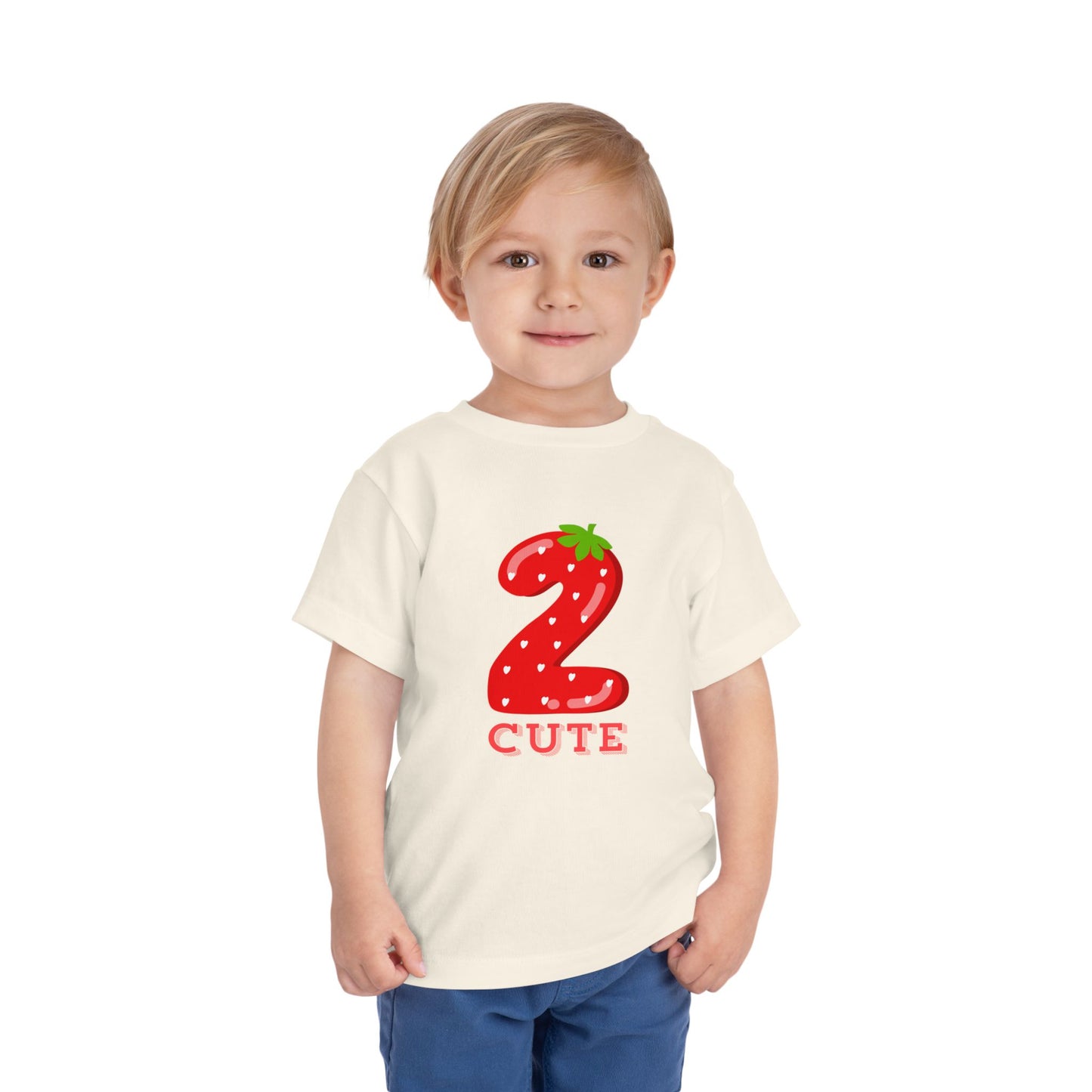 2 Cute Strawberry Toddler Tee – 2nd Birthday Shirt