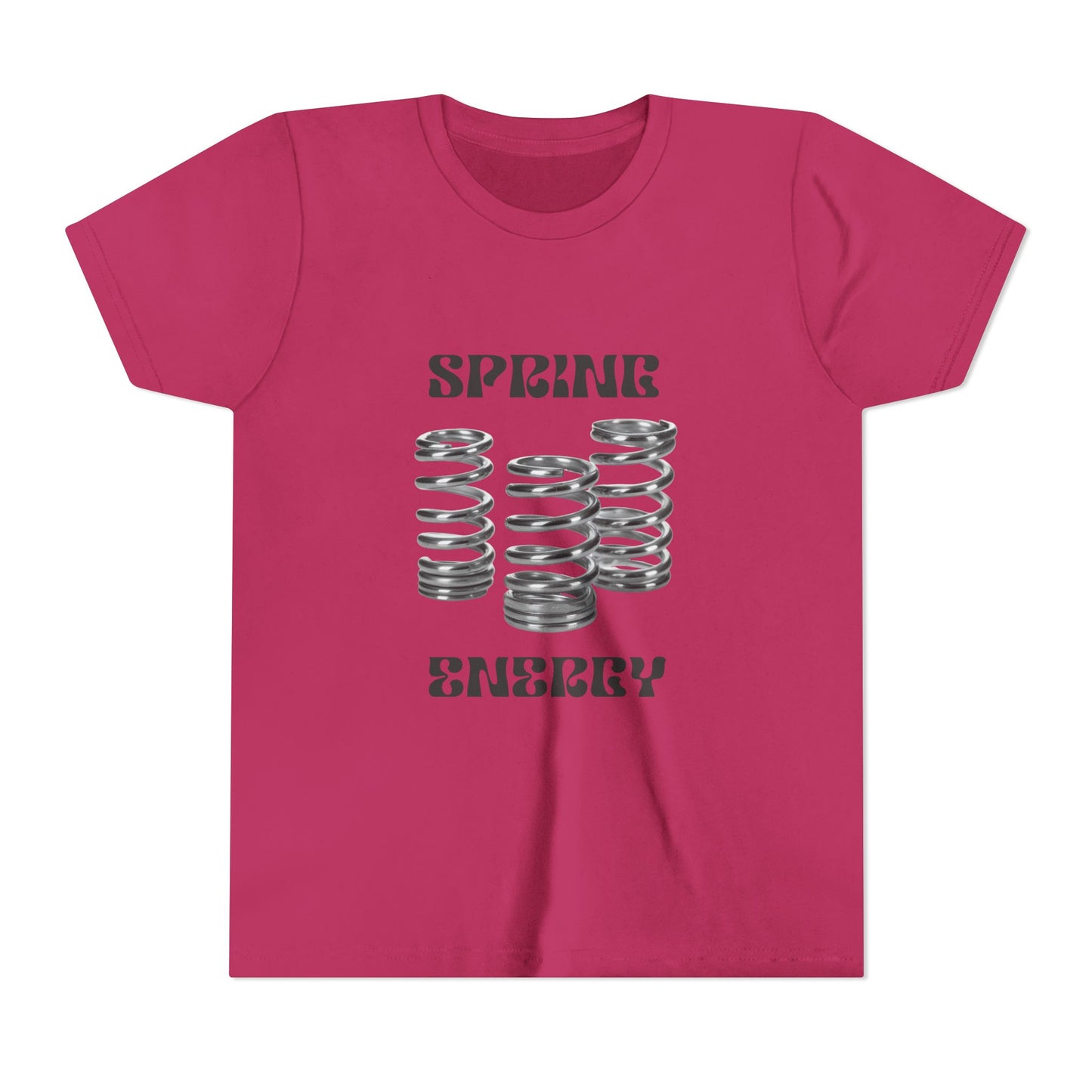 Spring Energy Unisex Youth T‑Shirt — Kids Graphic Tee with Coil Springs Design
