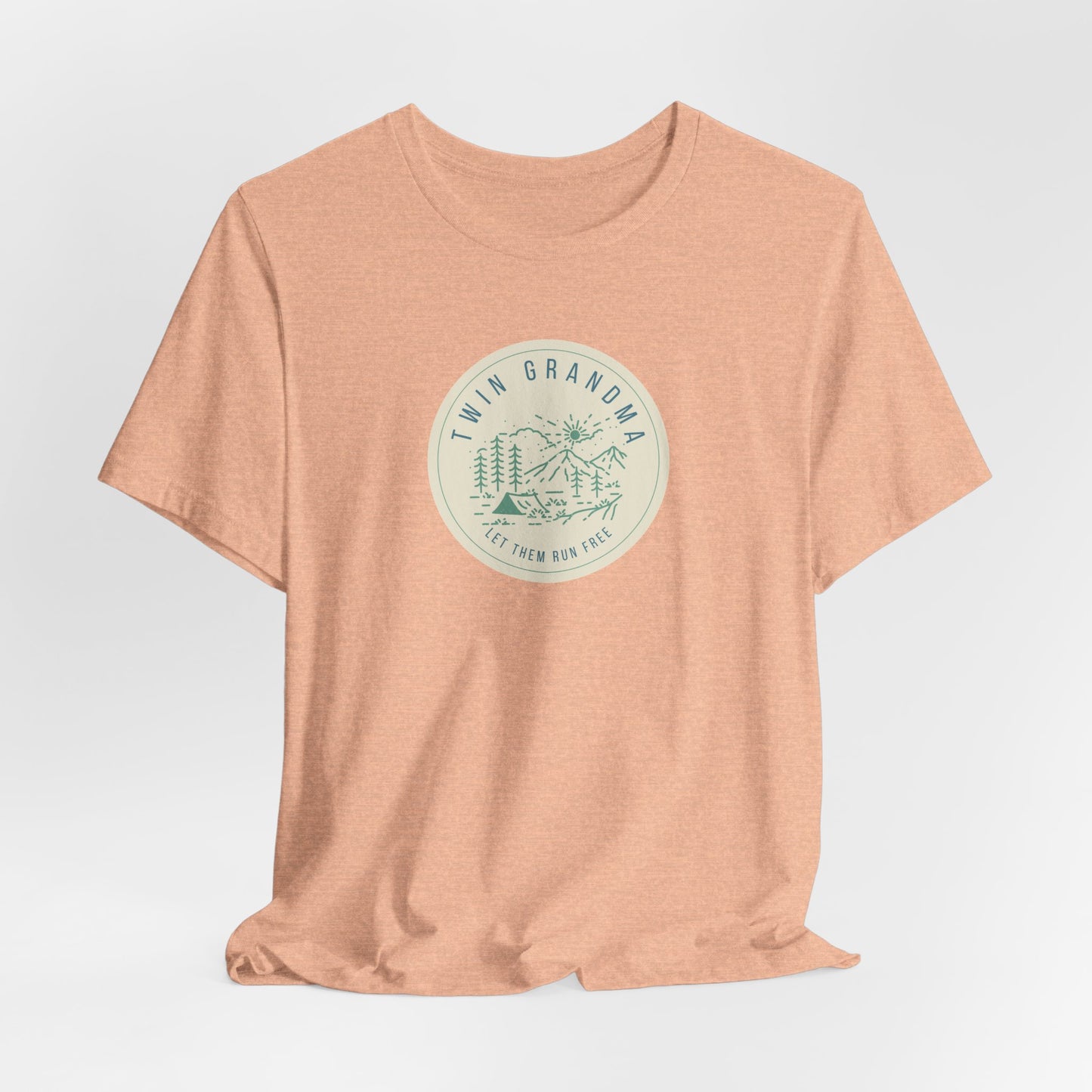 Twin Grandma-Let them run free-Vintage Camp Logo Shirt