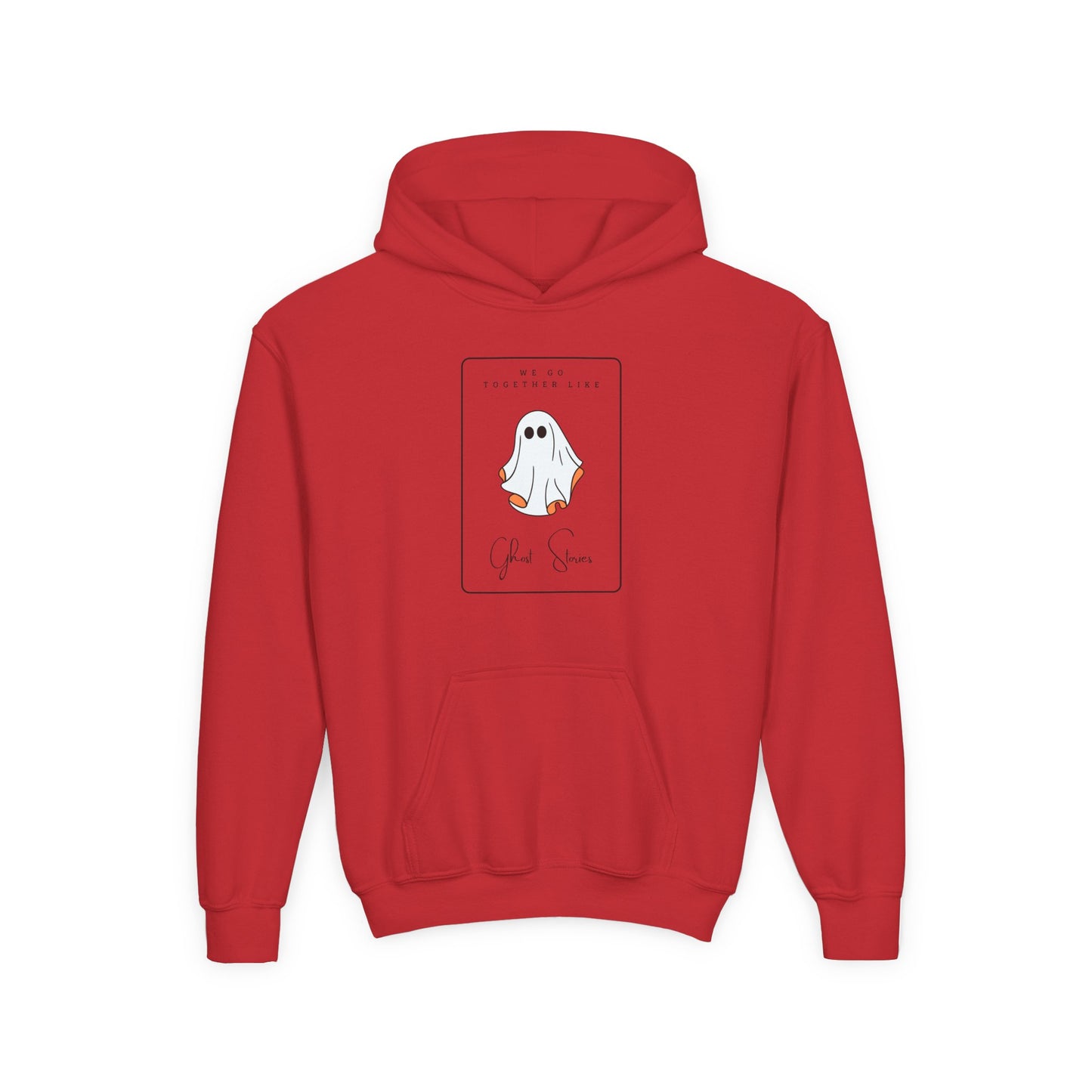 Matching Besties- Youth Hooded Sweatshirt - "We Go Together Like Ghost Stories" ( and matches with two more designs)