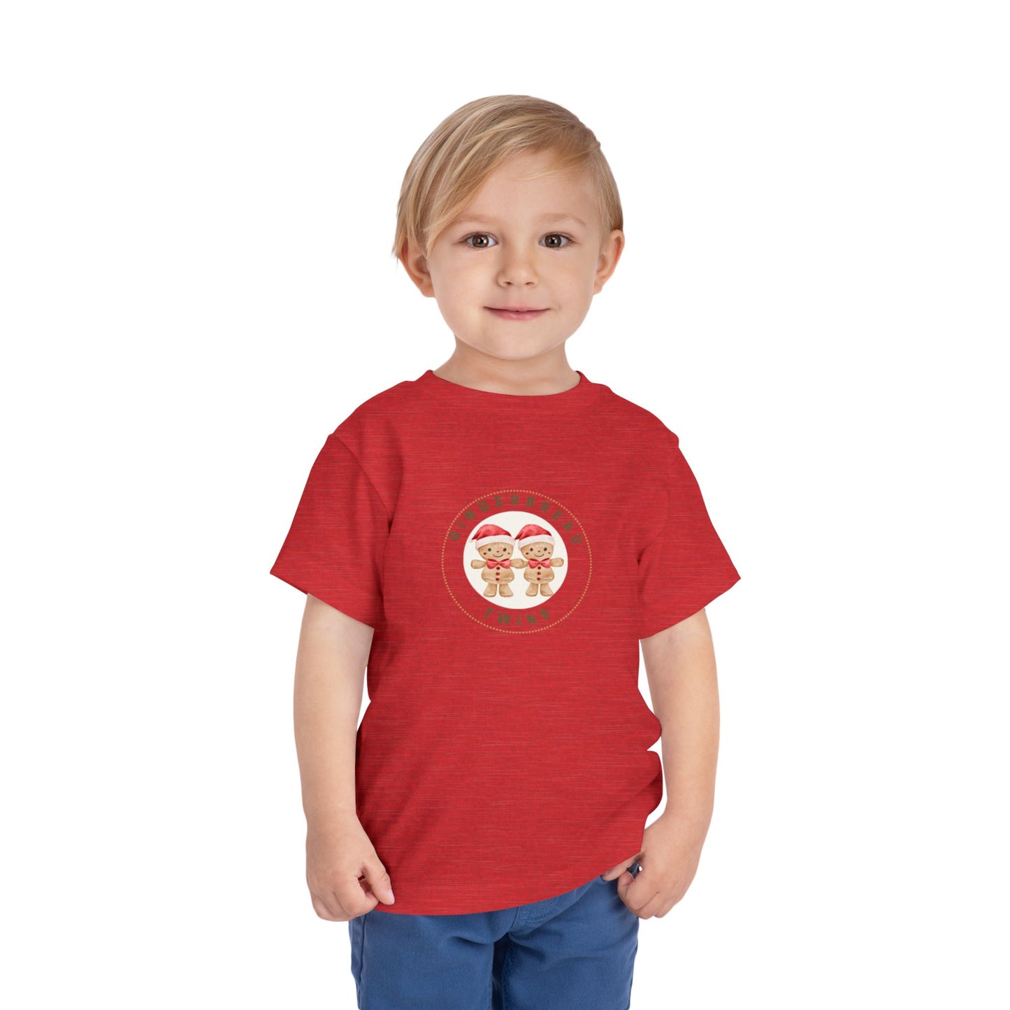 Gingerbread Twins Boys Toddler Tee — Cute Holiday Christmas Shirt for 2 to 5 year olds