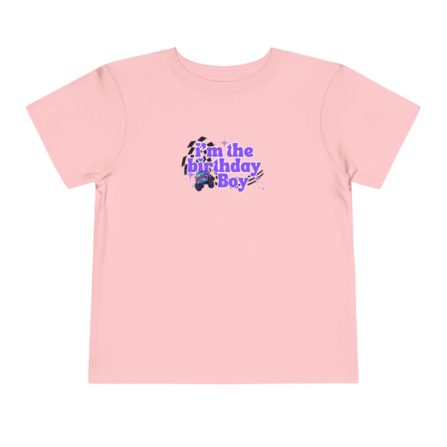 Birthday Boy Kids 2 to 5 Years Tee — 'I'm the Birthday Boy' Purple Racing Design
