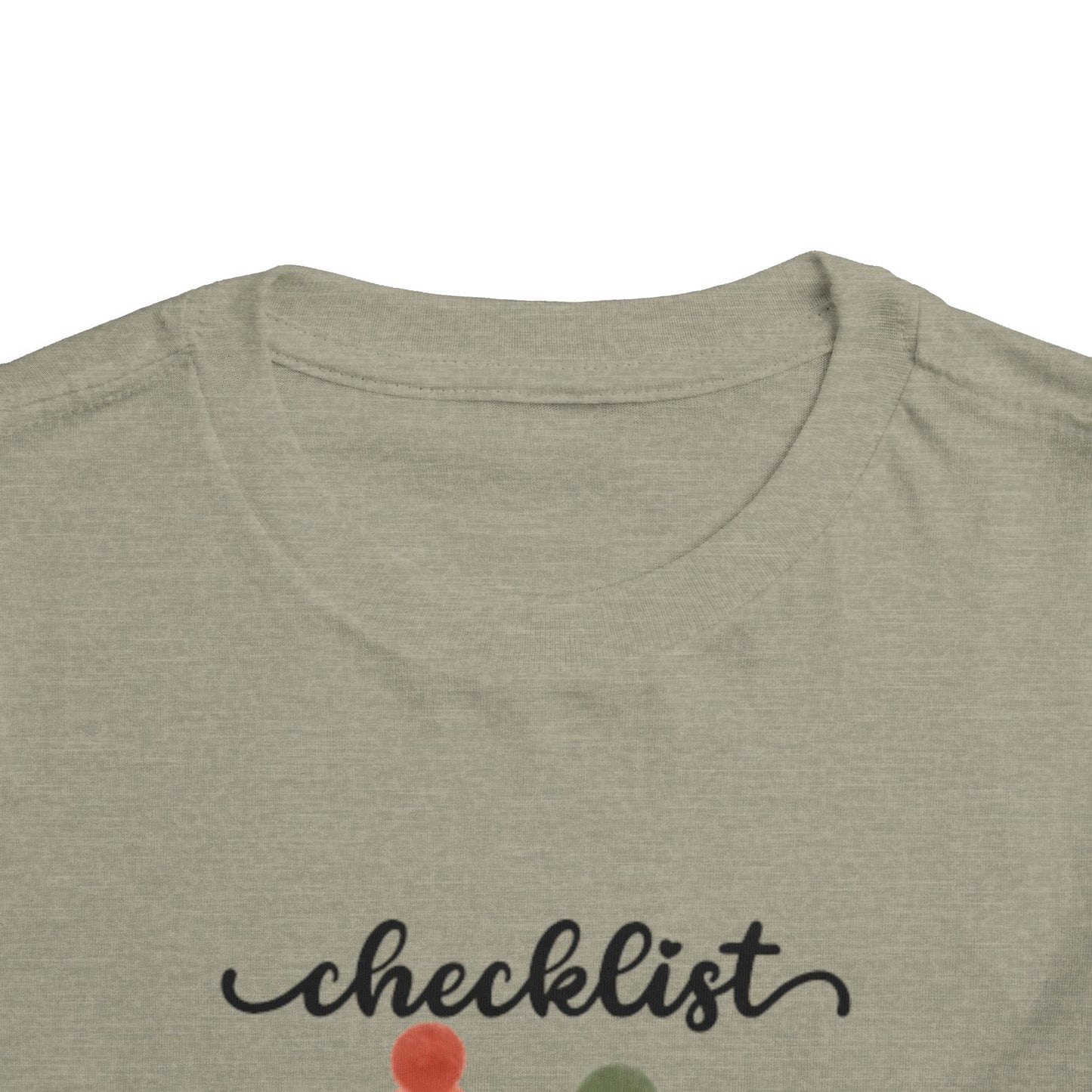 Toddler Tee - 'Twin Checklist' Winter Hat & Mittens Graphic