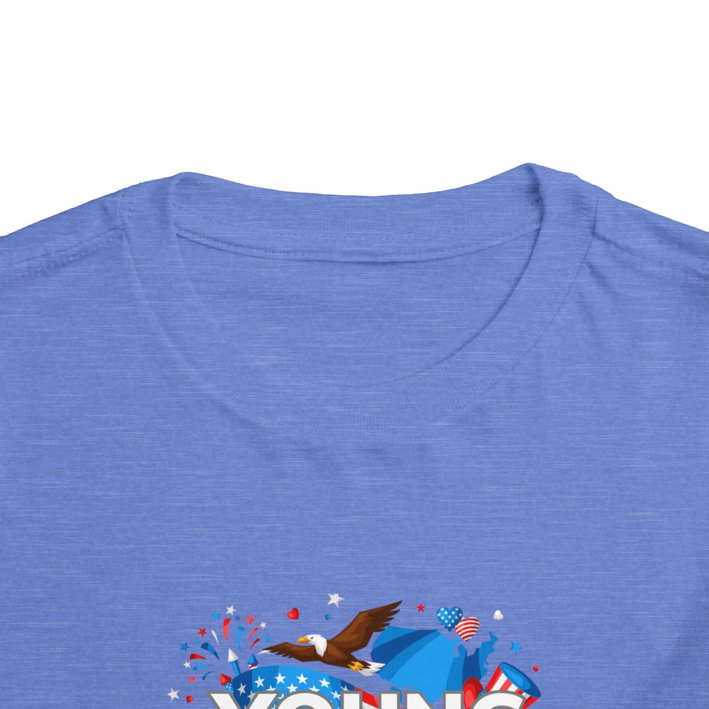 3rd Birthday- "Young and Free" USA Toddler Tee – Cute Kids' Unisex Shirt with Patriotic Design