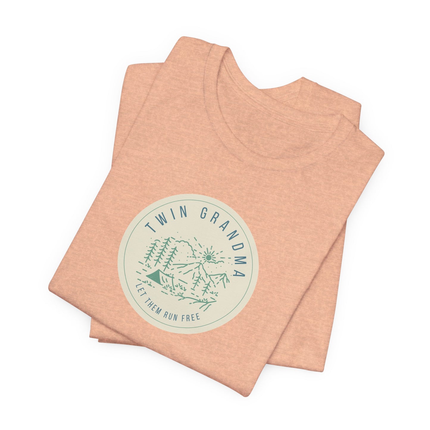 Twin Grandma-Let them run free-Vintage Camp Logo Shirt
