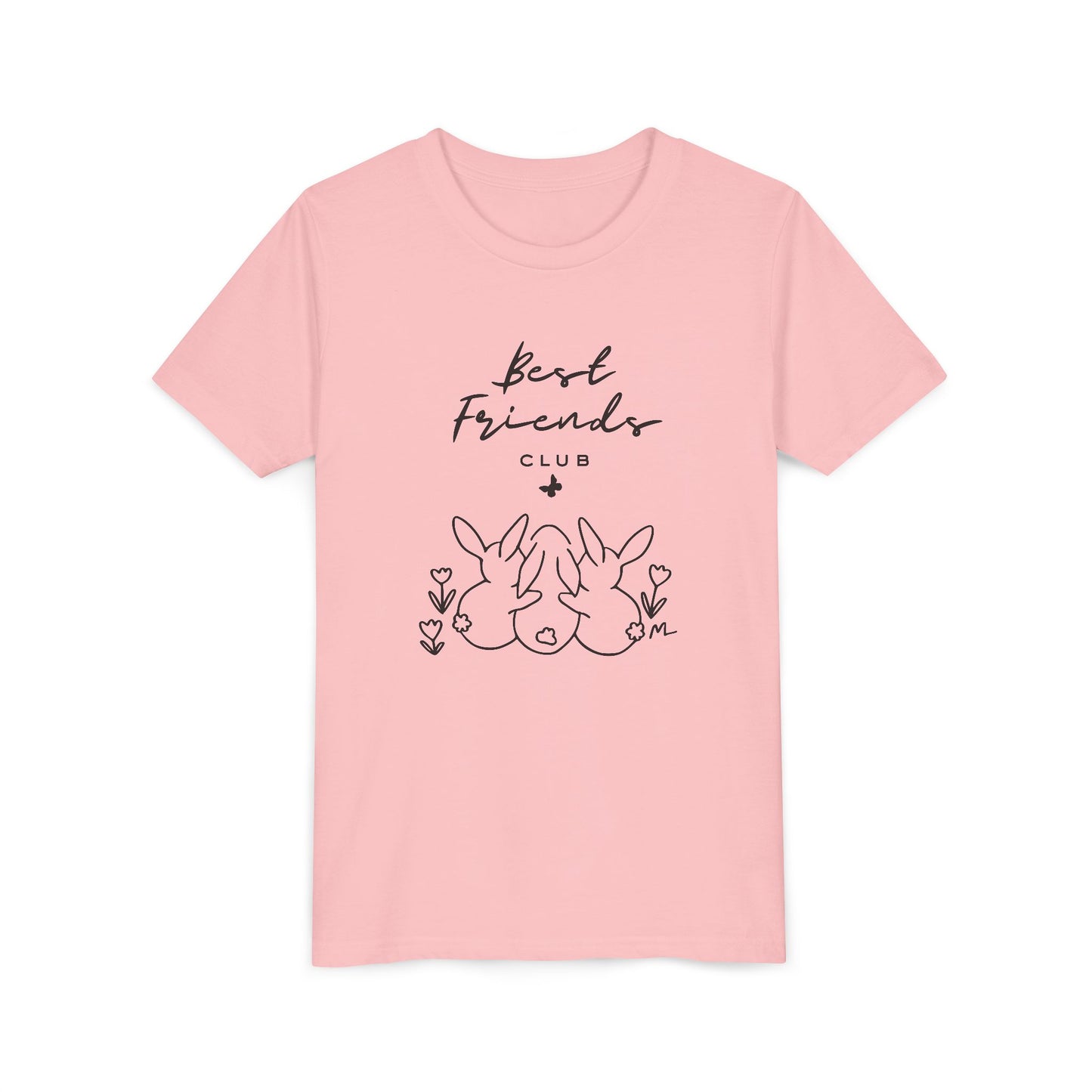 Young Adult Tee - "Best Friends" Bunny Trio Kids Graphic Shirt
