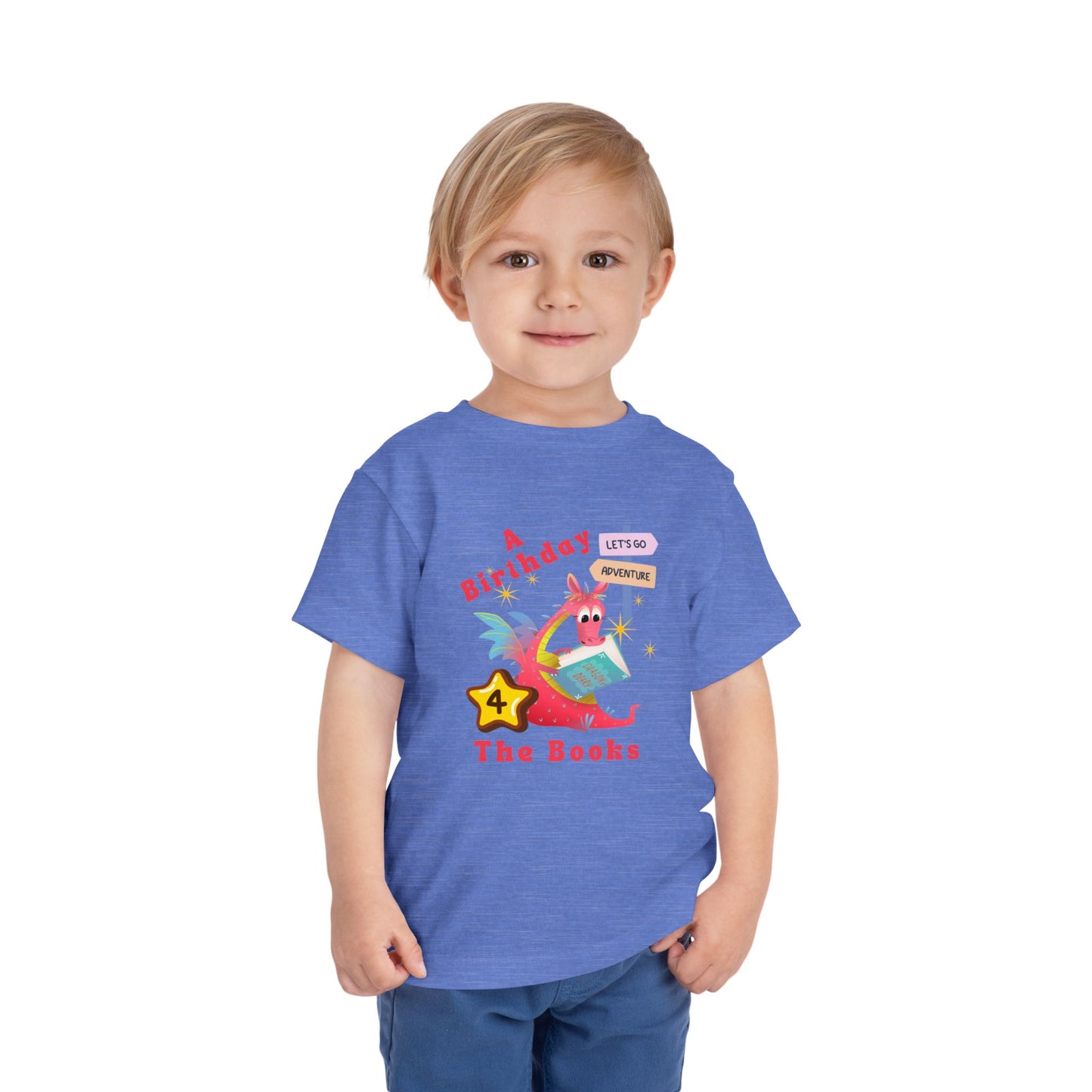 4th Birthday Tee – "A Birthday 4 The Books" Reading Adventure Shirt