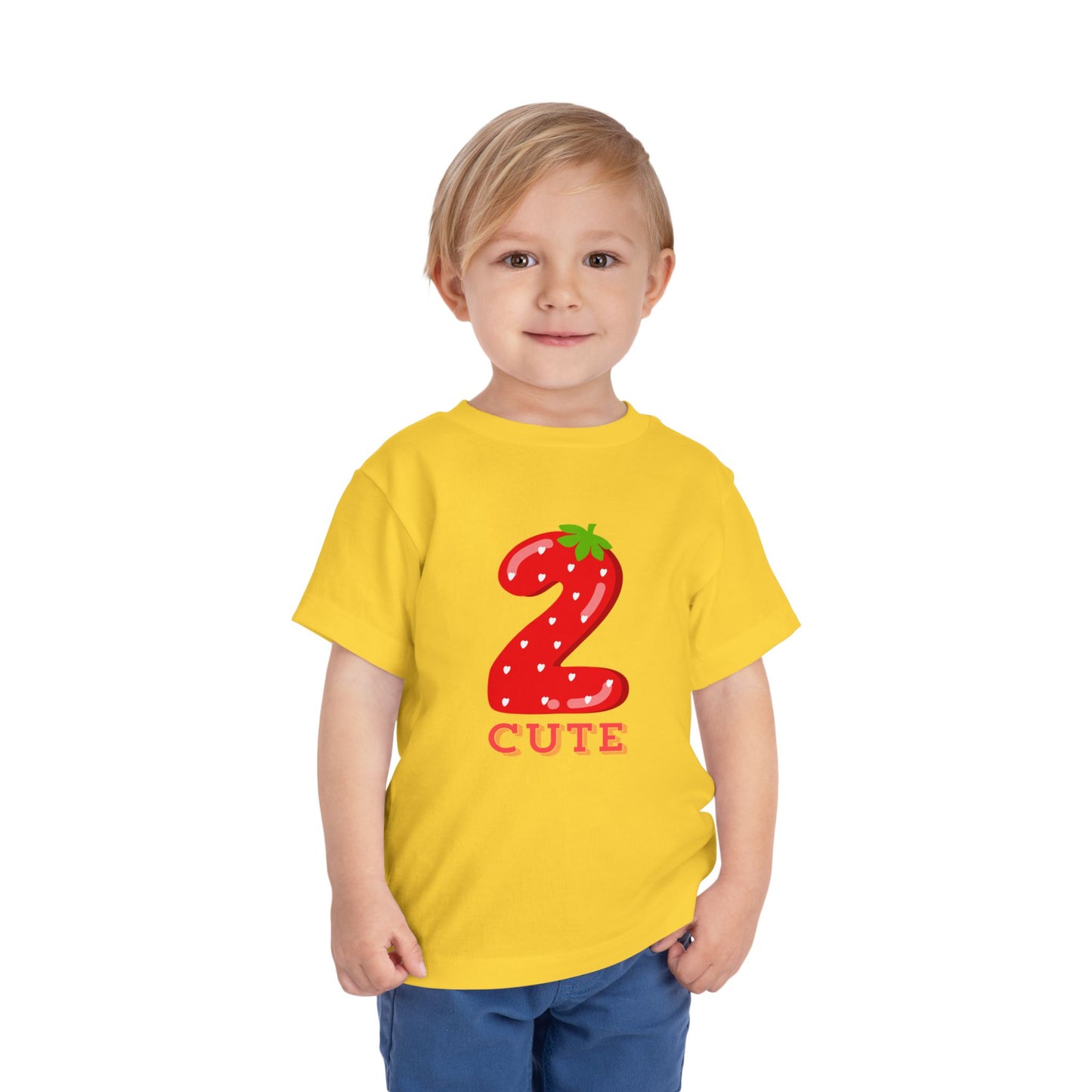 2 Cute Strawberry Toddler Tee – 2nd Birthday Shirt