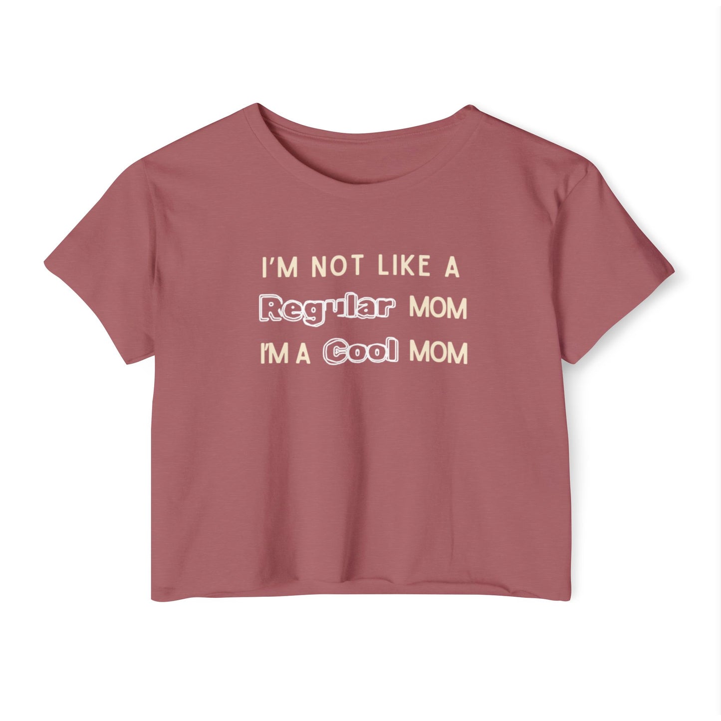 Cool Mom Festival Crop Top, Trendy Summer Tee, Cute Gift for Moms, Statement Shirt, Casual Weekend Wear, Perfect for Festivals