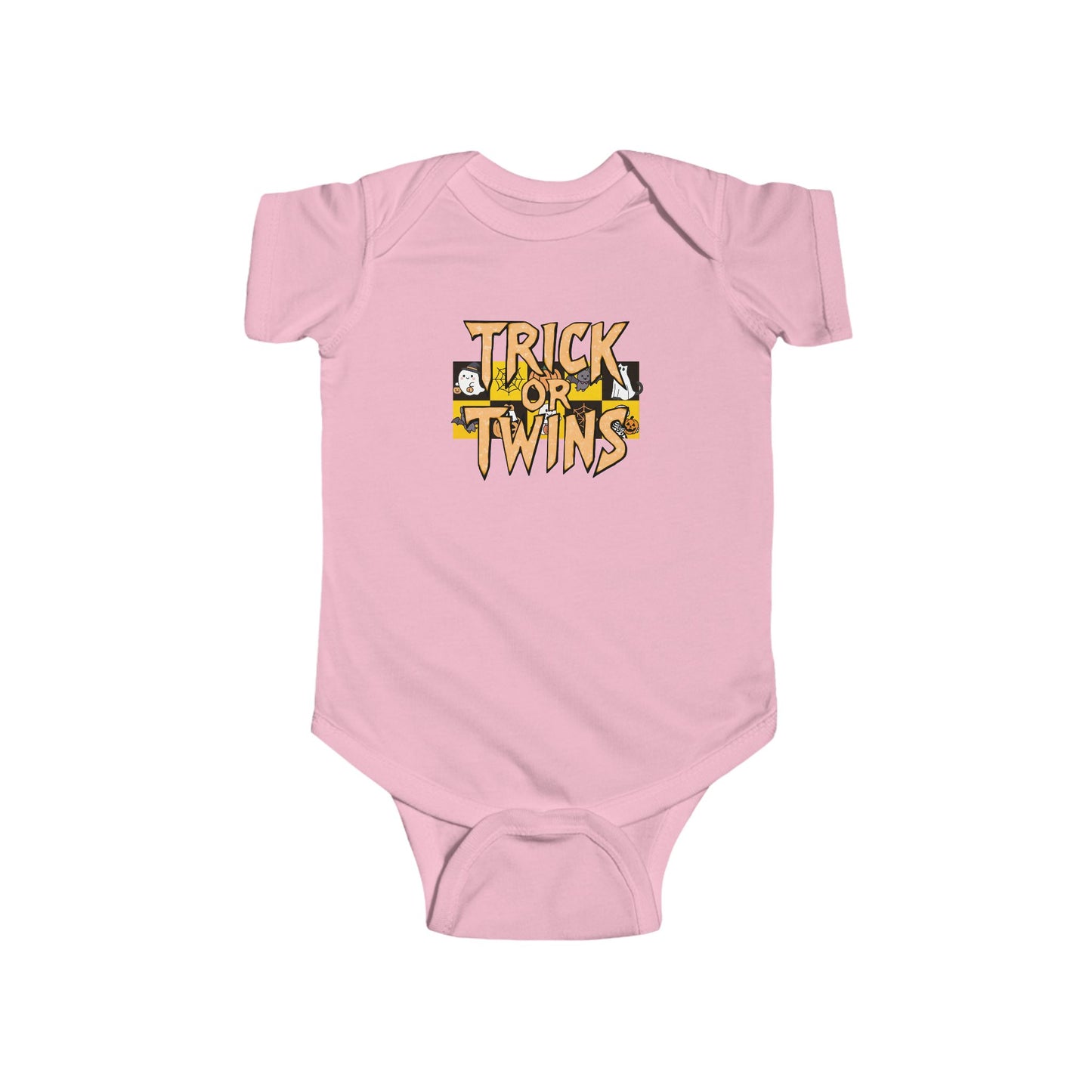 Twin Baby Bodysuit - "Trick or Twins" Halloween Baby Onesie (newborn to 2 years)