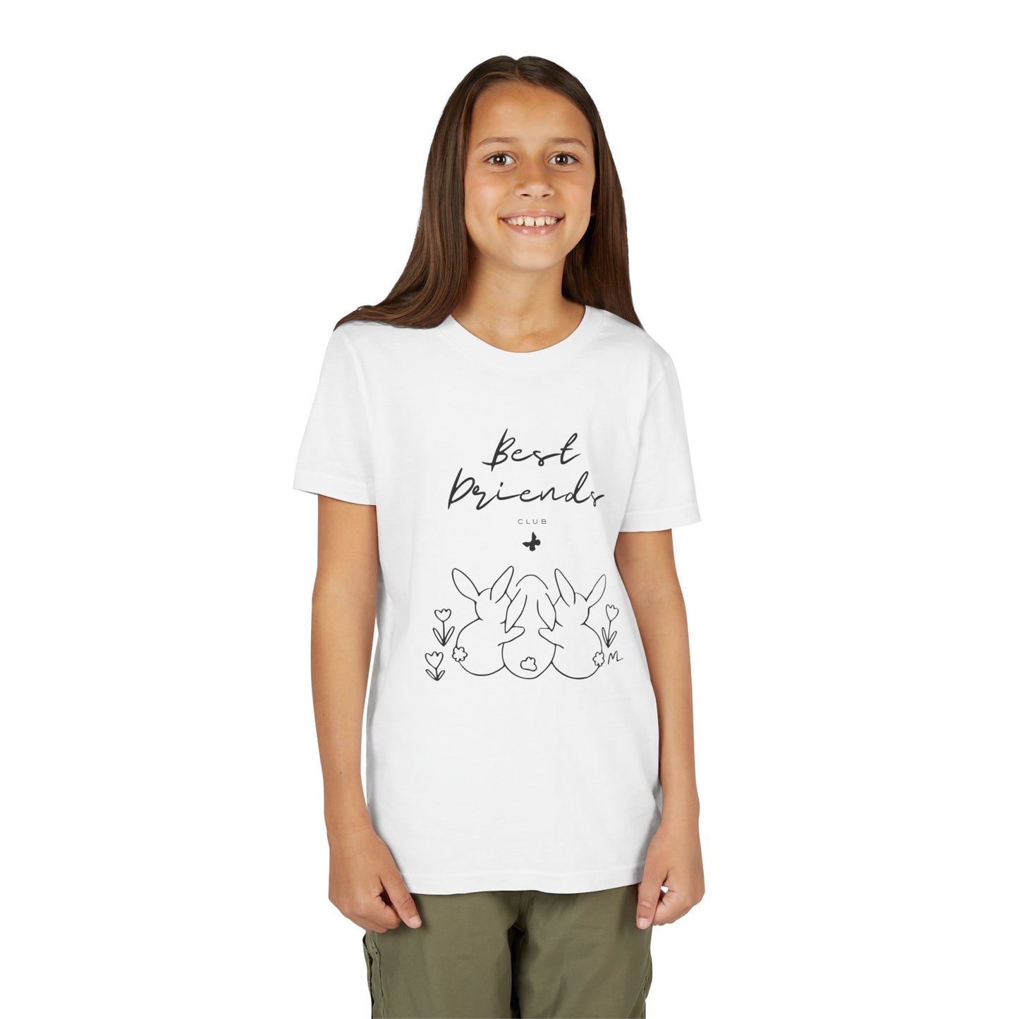 Young Adult Tee - "Best Friends" Bunny Trio Kids Graphic Shirt