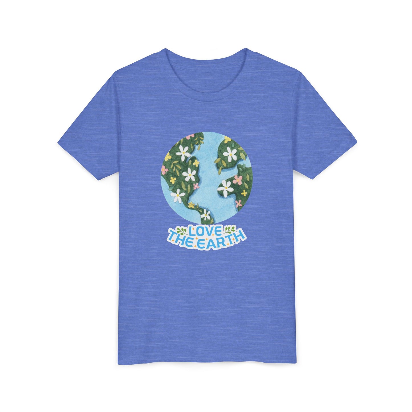 Youth Tee — Love the Earth- Floral Globe Eco Shirt