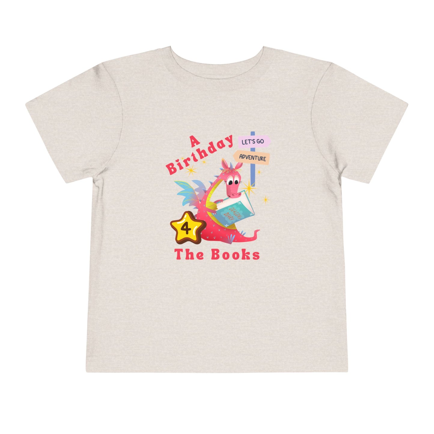 4th Birthday Tee – "A Birthday 4 The Books" Reading Adventure Shirt