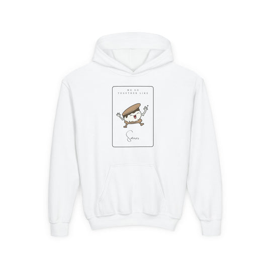 Besties Youth Hoodie - "We Go Together Like Smores" and..... (2 designs available: Camp Fires/ Ghost Stories)