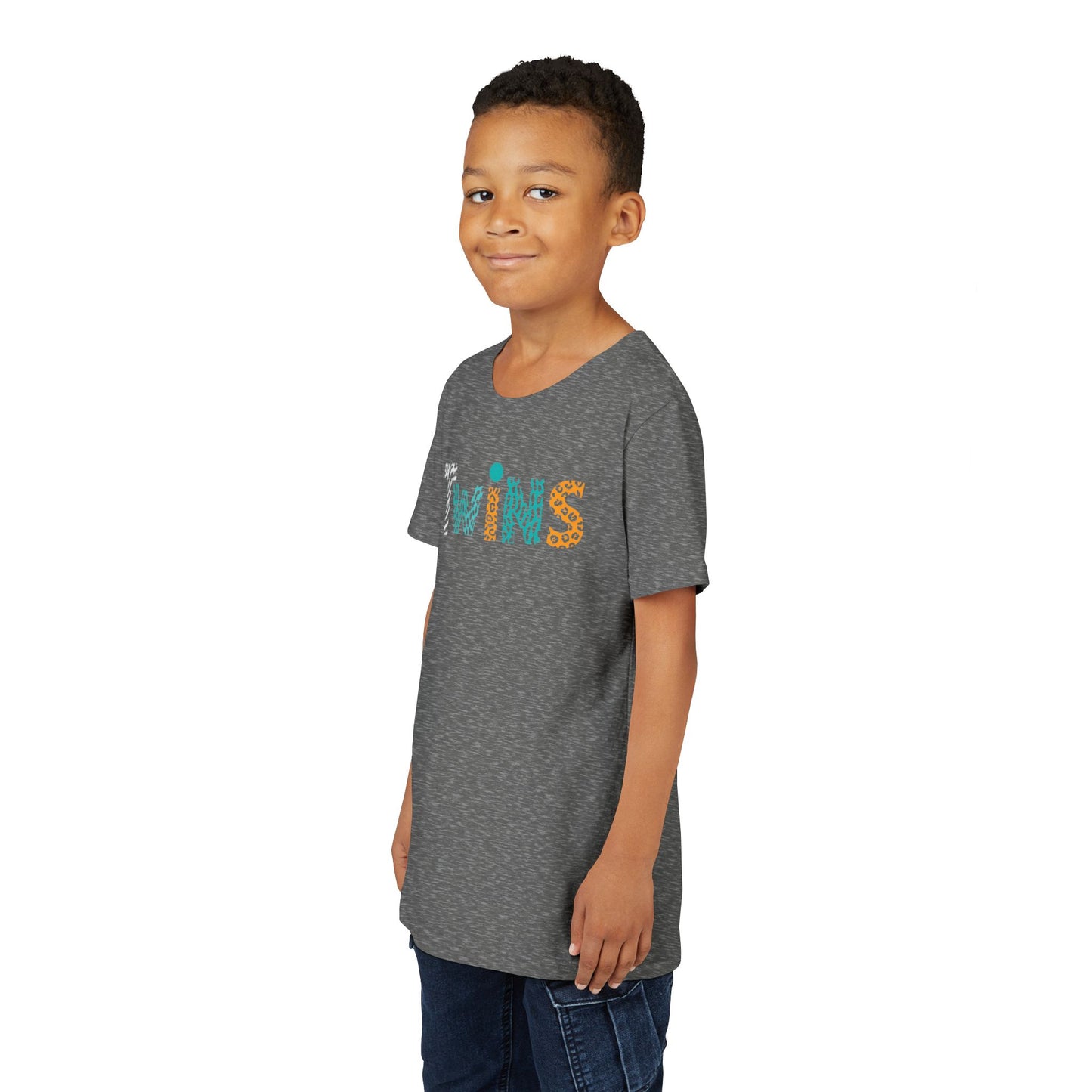 Teen/Pre-Teen "Twins" - Colorful Animal Print Kids T-Shirt