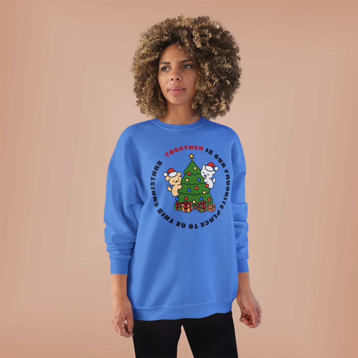Matching Family Christmas Sweatshirt — "Together is Our Favorite Place to Be" Unisex Holiday Pullover