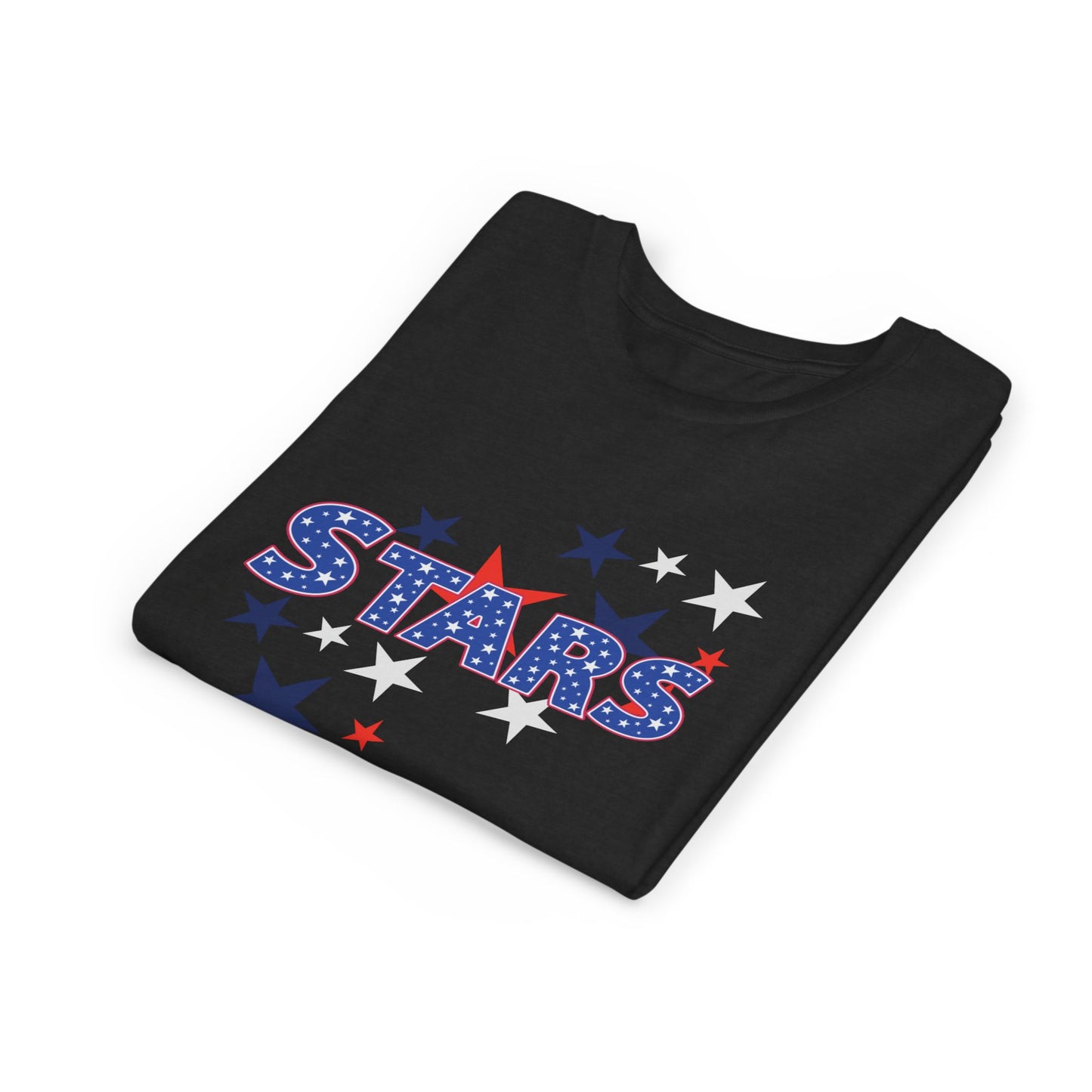 4th July -Youth Stars Tee - Patriotic Red White Blue Kids Shirt