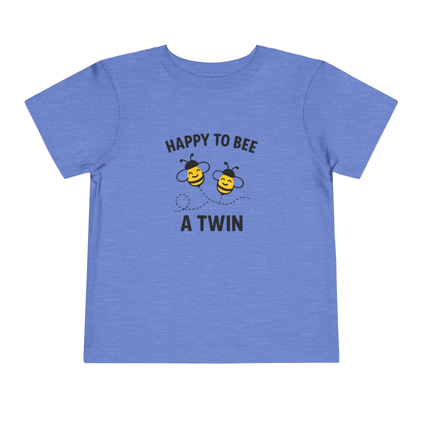 Happy To Bee A Twin Toddler Tee — Cute Bee Twins Shirt for Siblings