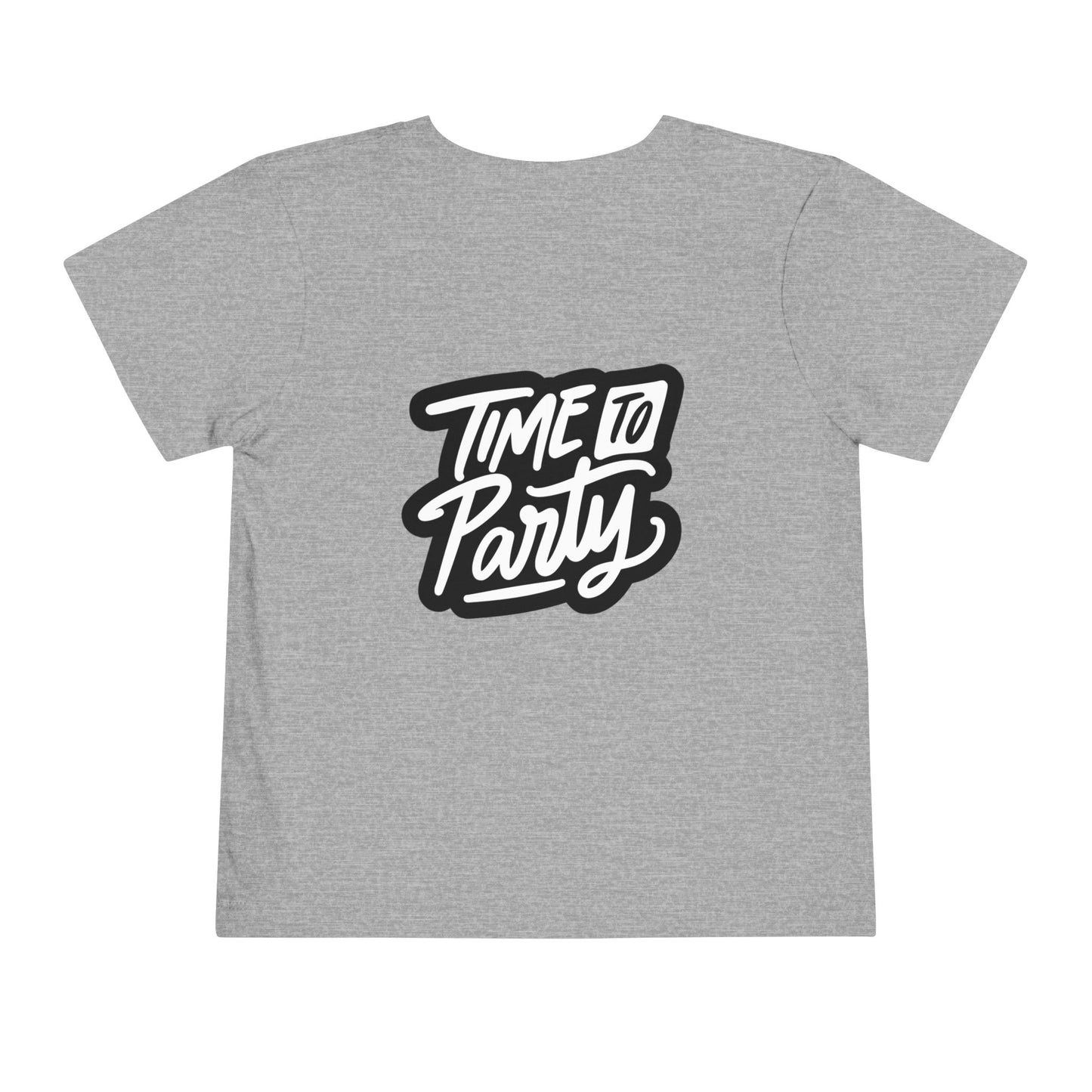 Fraternal Twin- Frat Girl- Toddler Tee — "frat girl" Front with "Time to Party" Back Graphic
