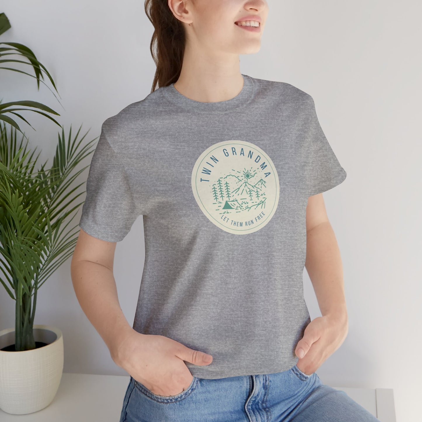 Twin Grandma-Let them run free-Vintage Camp Logo Shirt