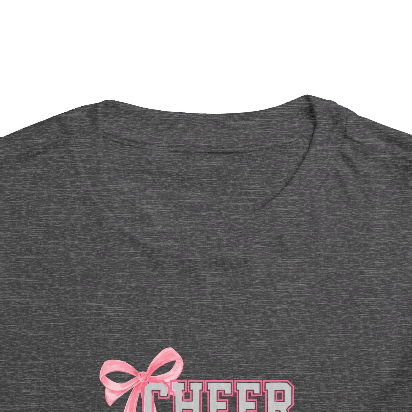 Toddler Tee - "Cheer Twins" Pink Bow Graphic