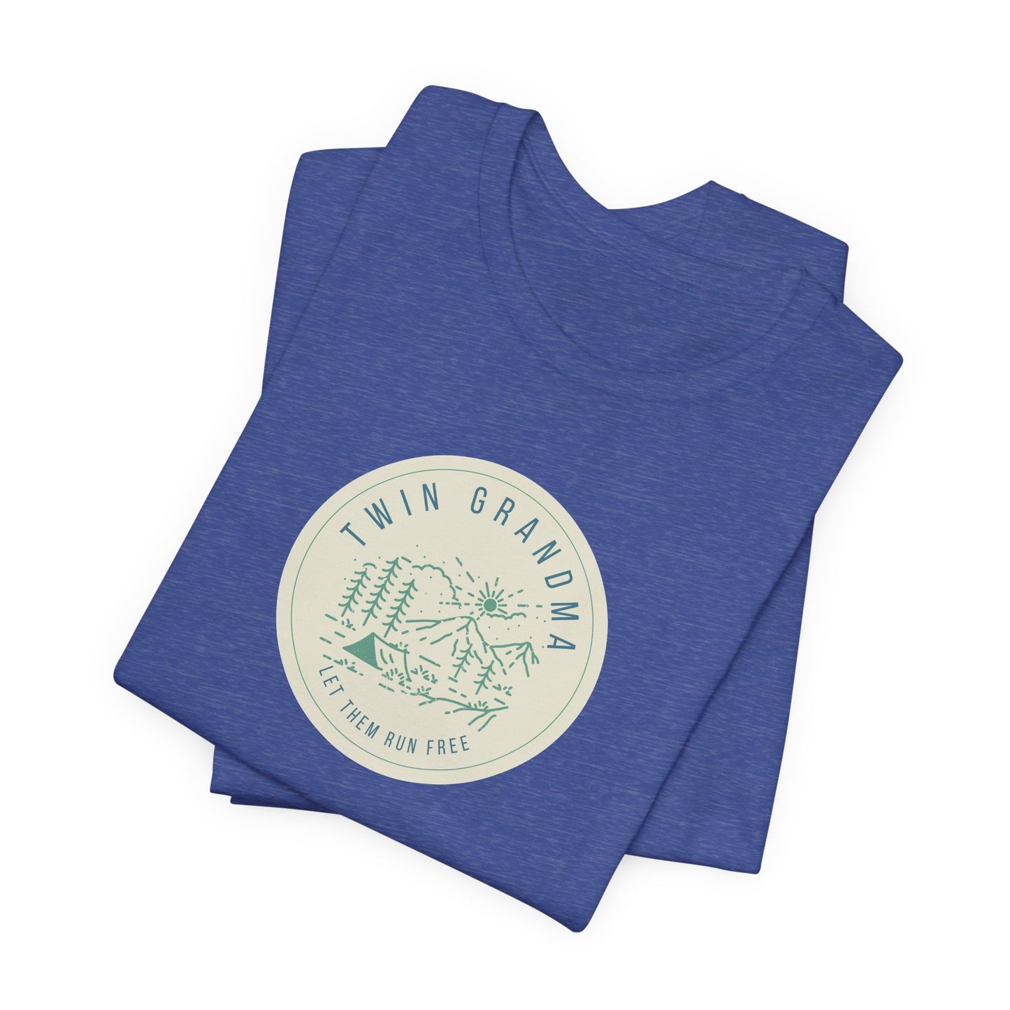 Twin Grandma-Let them run free-Vintage Camp Logo Shirt