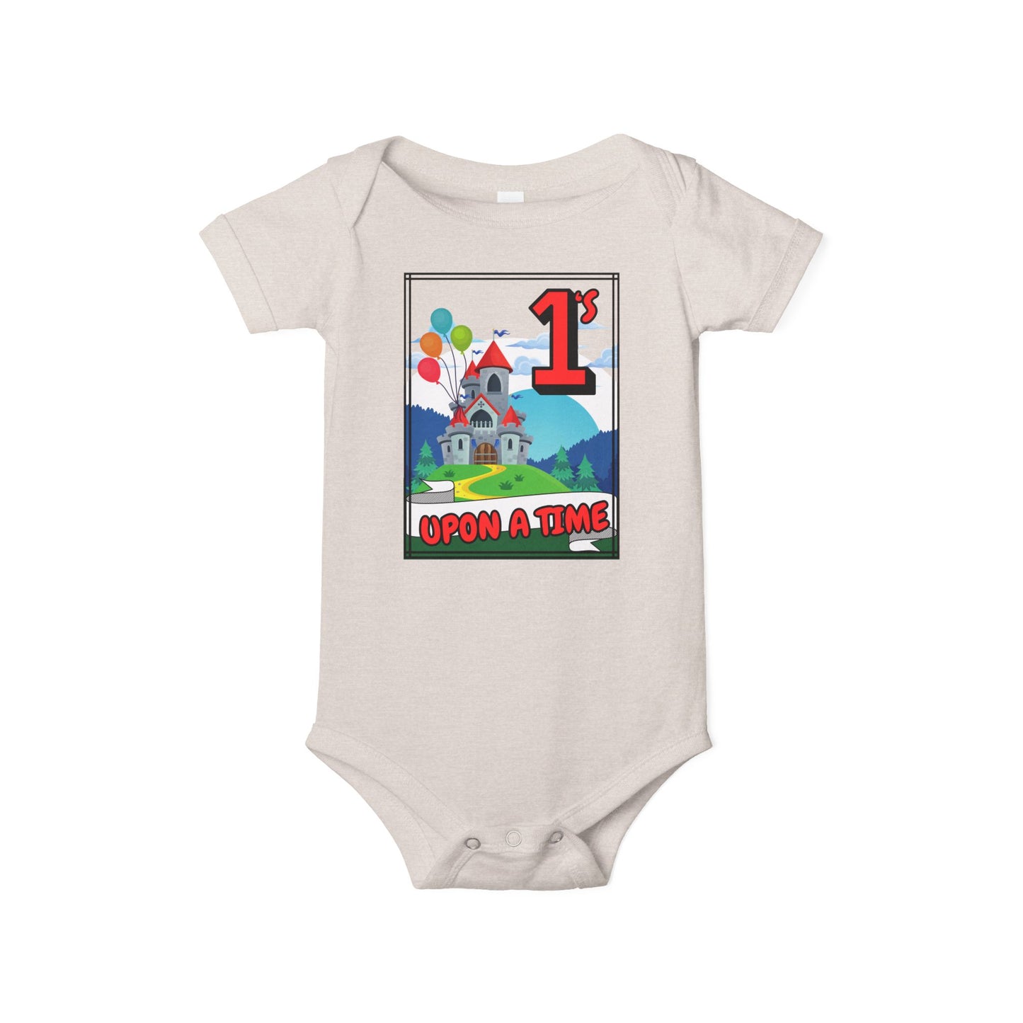 1st Birthday Baby Bodysuit "Once Upon a Time" Adorable Twin/ Triplet Matching Outfits | Infant One Piece | Party Attire