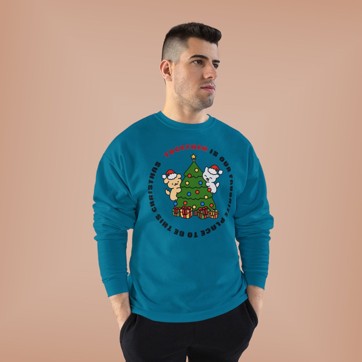 Matching Family Christmas Sweatshirt — "Together is Our Favorite Place to Be" Unisex Holiday Pullover