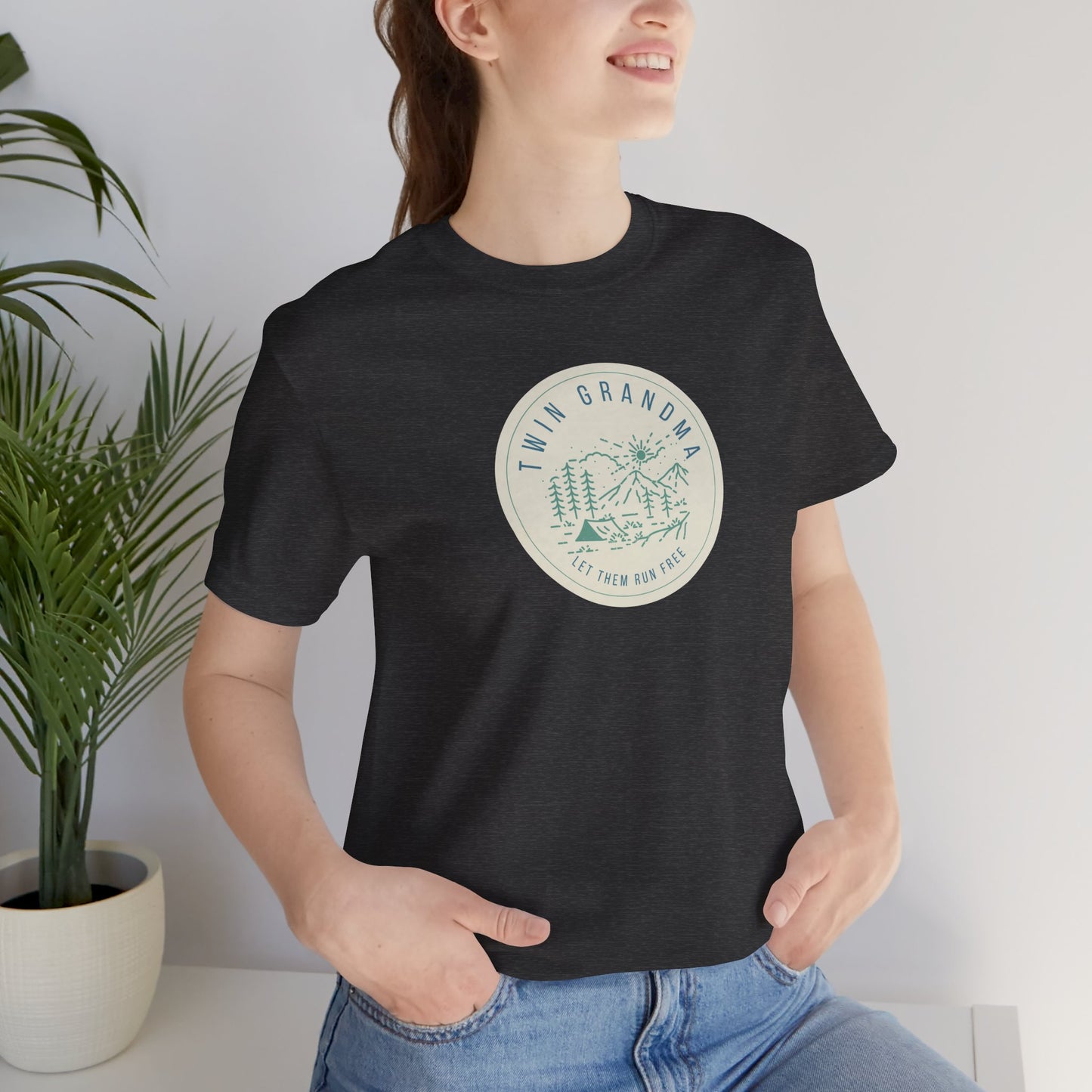Twin Grandma-Let them run free-Vintage Camp Logo Shirt