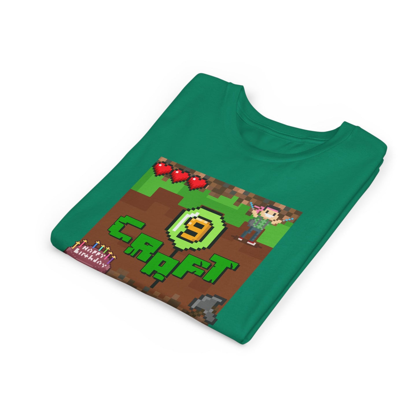Minecraft-Style '9 Craft' Kids Tee — Birthday Gamer Shirt