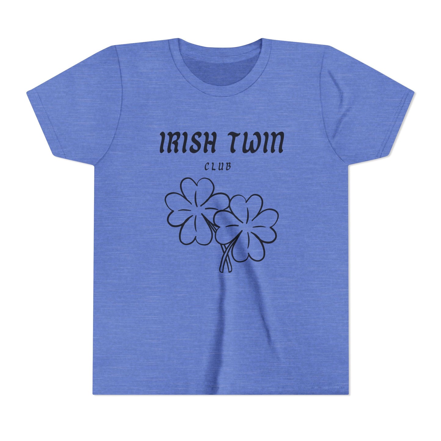 Youth Tee - "Irish Twin Club" Shamrock Graphic for St. Patrick's Day