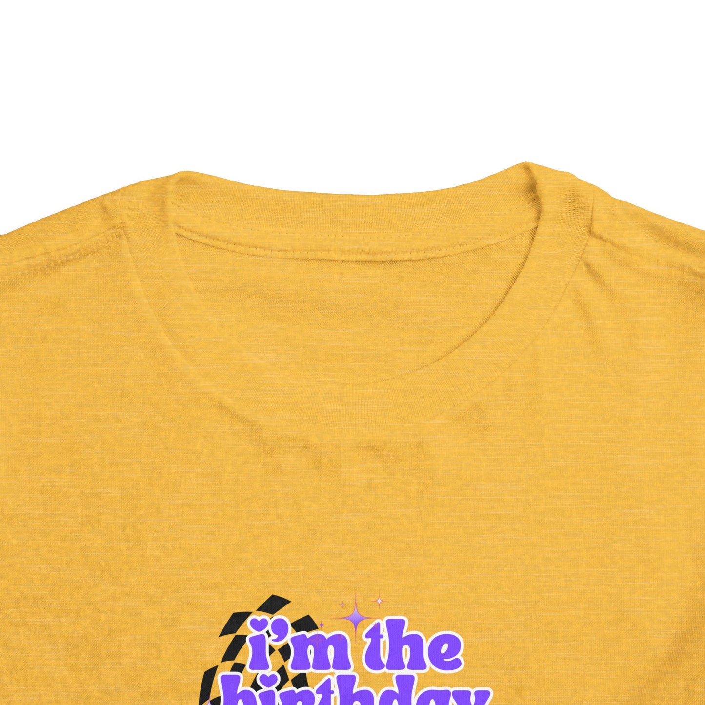 Birthday Boy Kids 2 to 5 Years Tee — 'I'm the Birthday Boy' Purple Racing Design