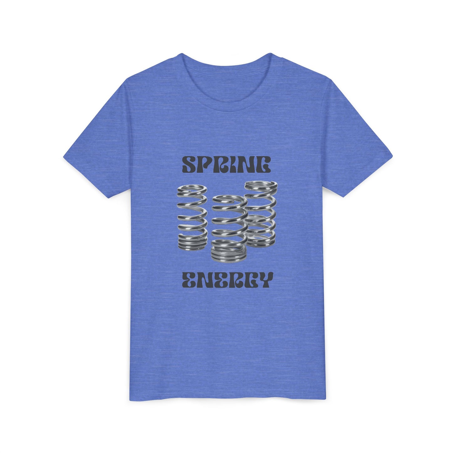Spring Energy Unisex Youth T‑Shirt — Kids Graphic Tee with Coil Springs Design