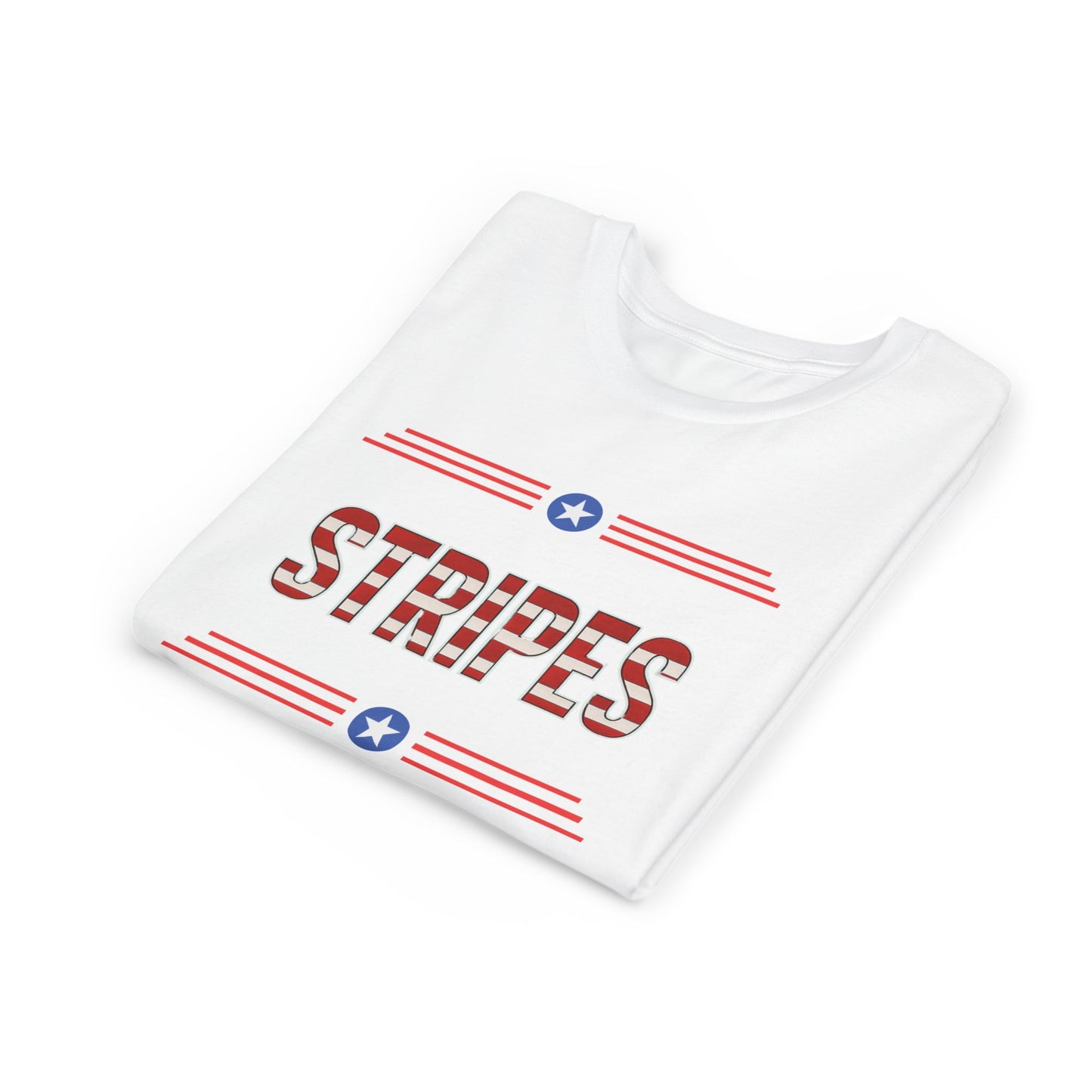 Youth Tee — "Stripes" Patriotic Kids T-Shirt (Red, White & Blue)