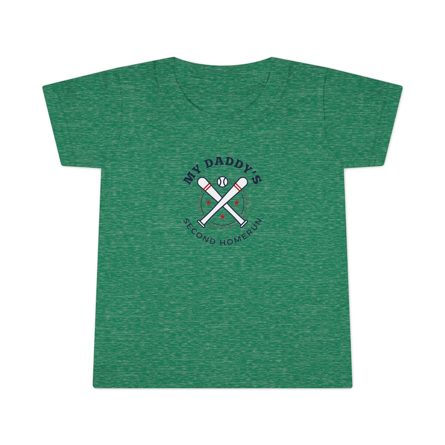 My Daddy's Second Home Run Toddler T-Shirt - Cute Baseball Tee for Father's Day & Sports Events