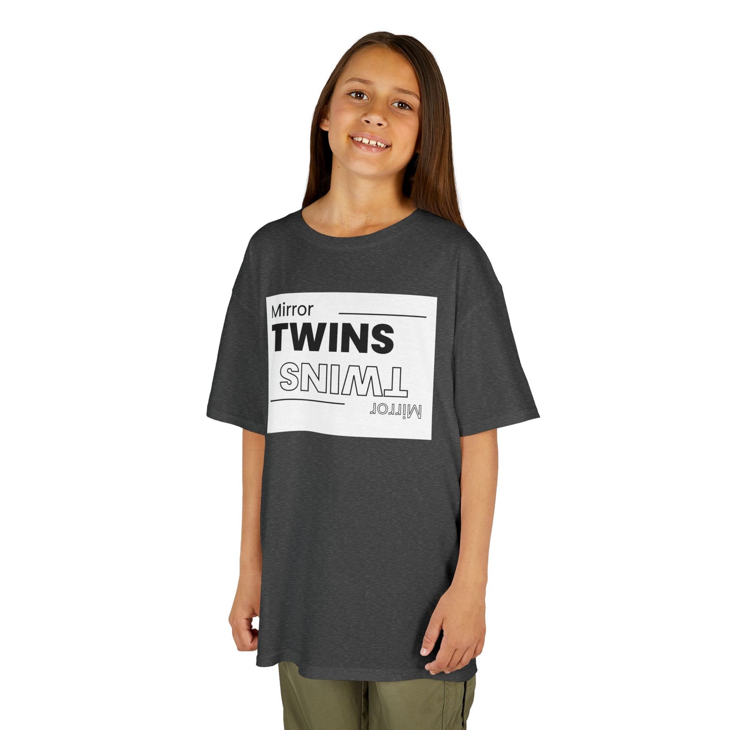 Mirror Twins Kids T-Shirt - Fun Mirror Design for Siblings