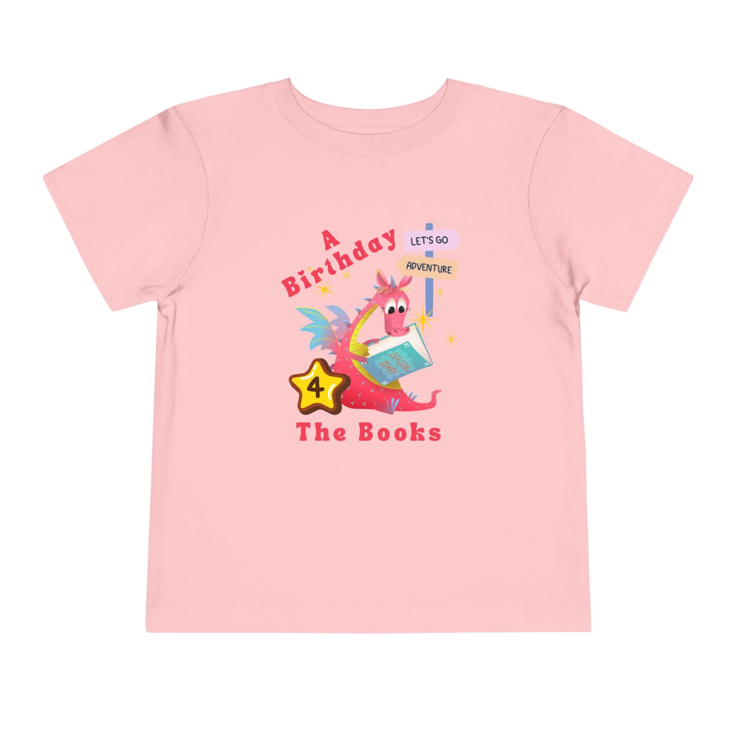 4th Birthday Tee – "A Birthday 4 The Books" Reading Adventure Shirt