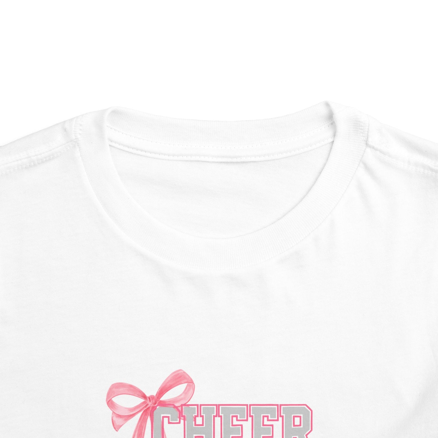 Toddler Tee - "Cheer Twins" Pink Bow Graphic