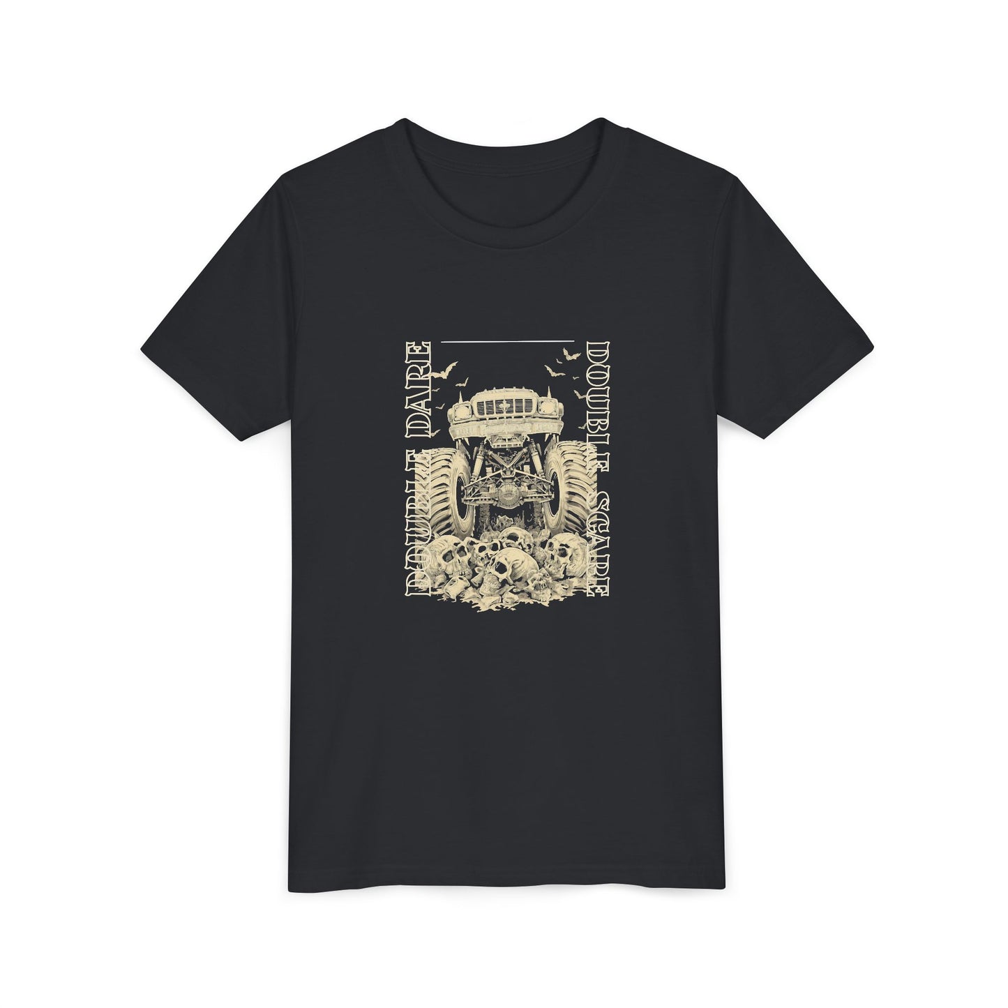 Double Dare-Double Scare- Monster Truck Twin Tee — Unisex