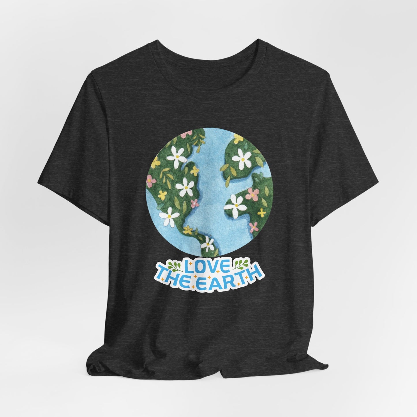 Love The Earth Floral Globe Tee — Eco-Friendly Earth Day T-Shirt