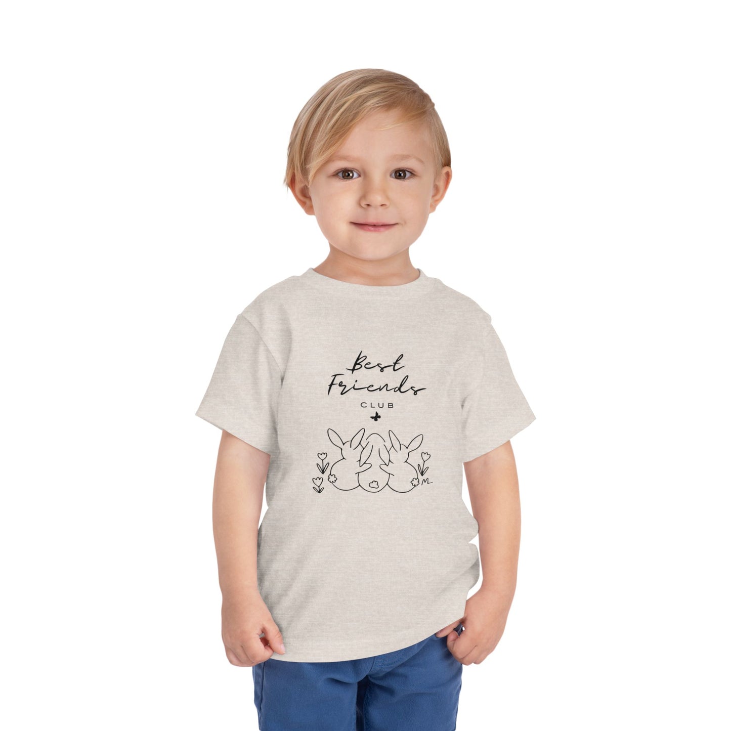 Toddler and Infant Tee — "Best Friends" Bunny Graphic Short Sleeve