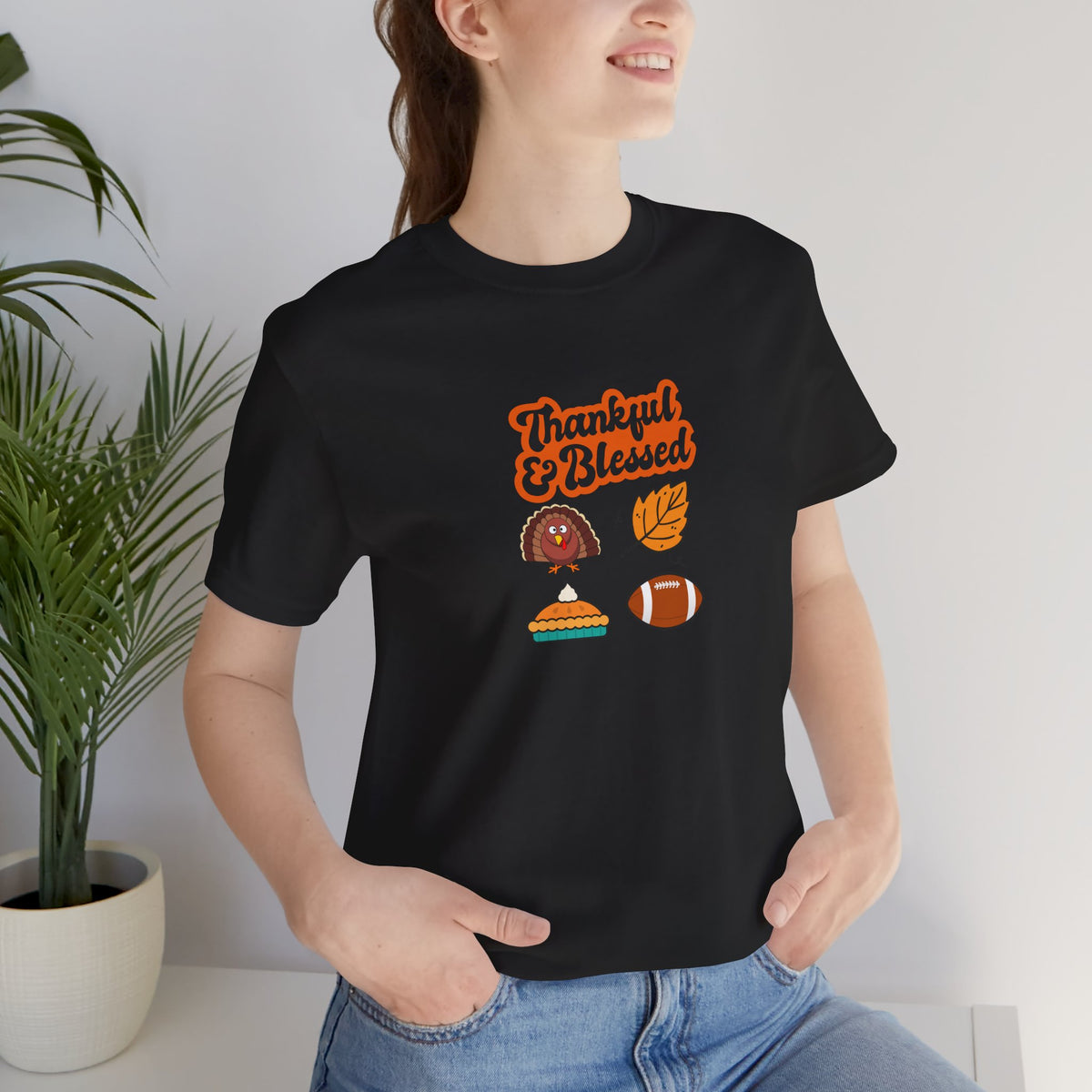 Thankful & Blessed Thanksgiving T-Shirt